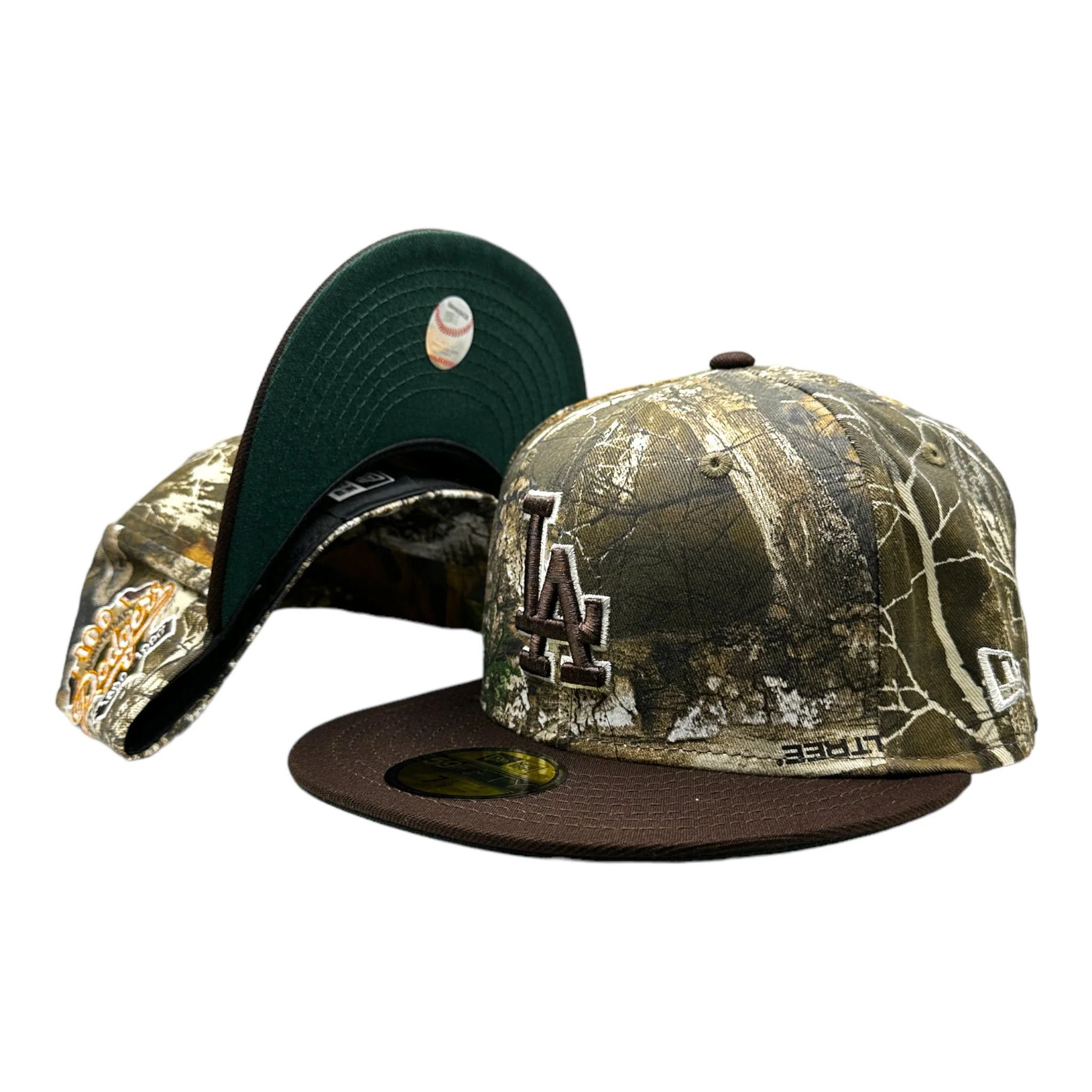 MLB × New Era 7 3/8 RealTree Camo Los Angeles Dodgers LA 100 Years Stadium Size ONE SIZE - 8 Thumbnail