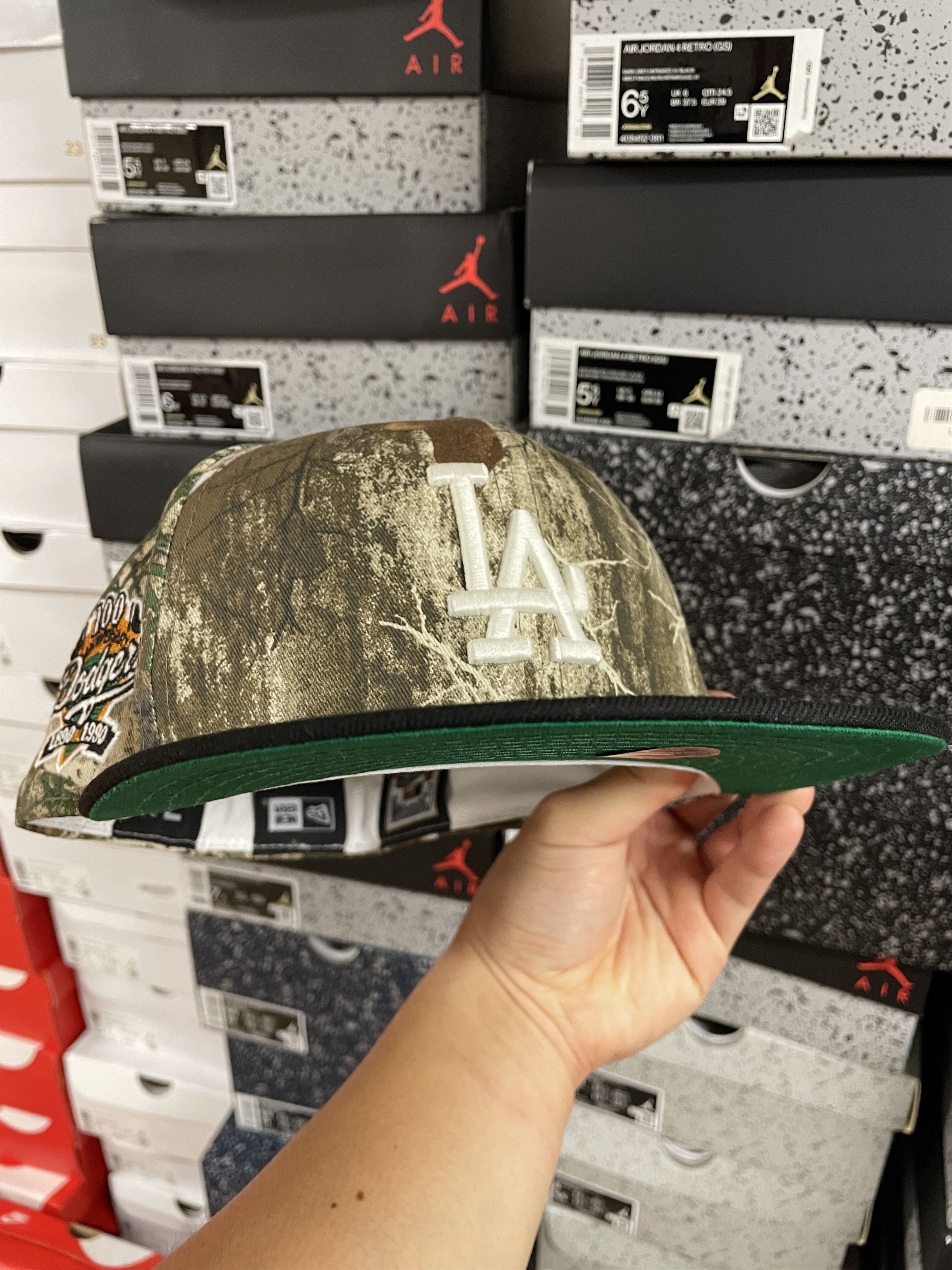 MLB × New Era 7 3/8 RealTree Camo Los Angeles Dodgers LA 100 Years Stadium Size ONE SIZE - 6 Thumbnail