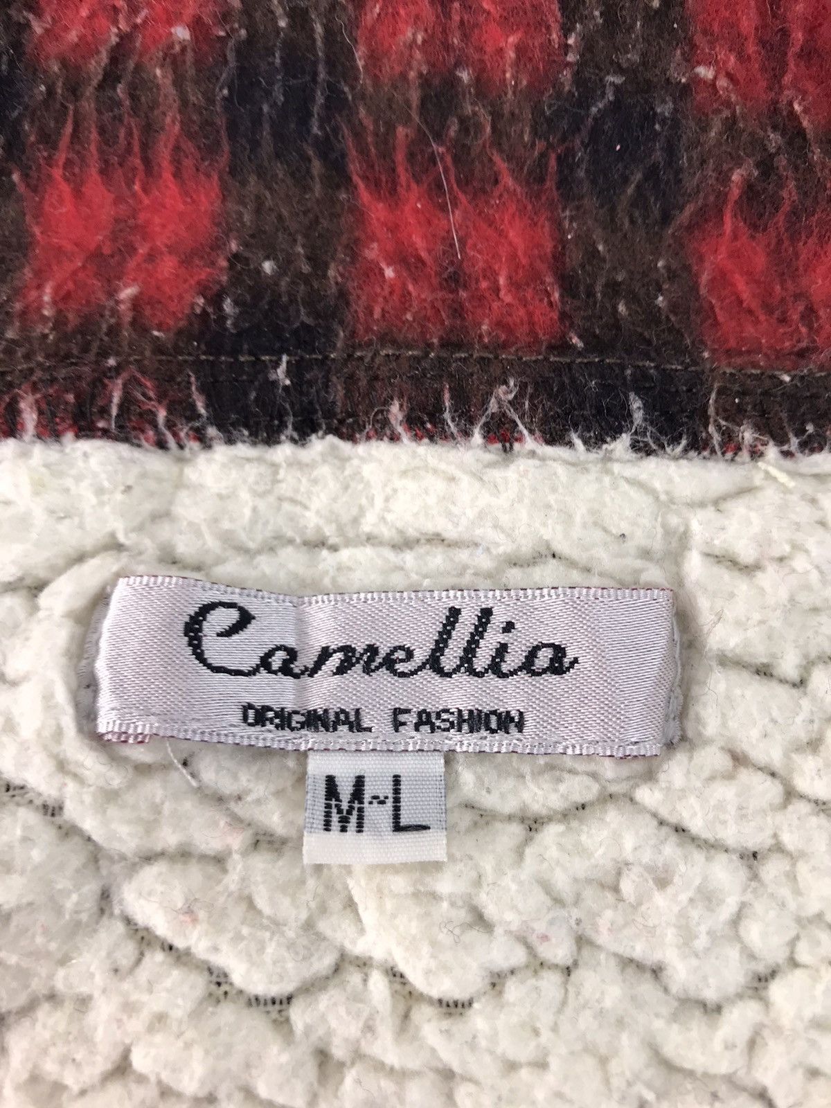 Japanese Brand × Vintage Camellia Vest Plaid Checked Insulated Wool Sherpa Inner Size US M / EU 48-50 / 2 - 6 Thumbnail
