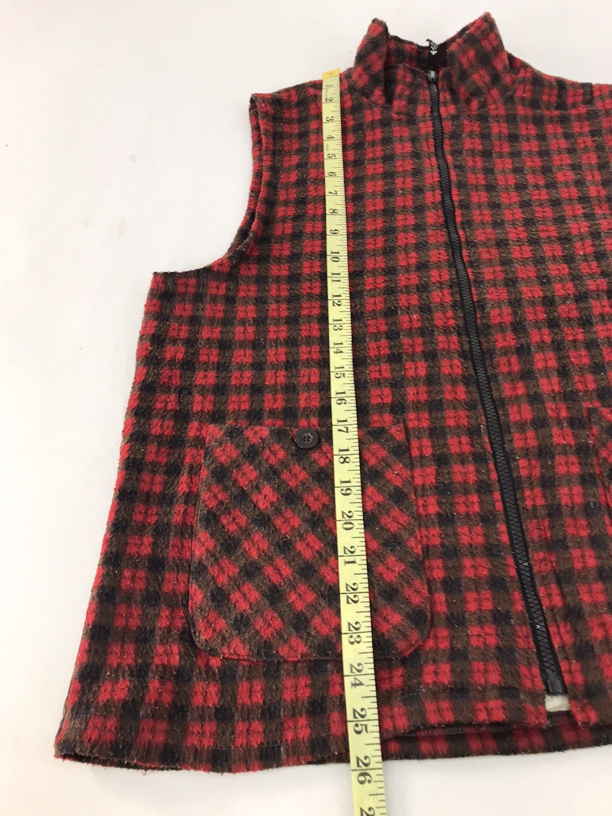Japanese Brand × Vintage Camellia Vest Plaid Checked Insulated Wool Sherpa Inner Size US M / EU 48-50 / 2 - 10 Thumbnail