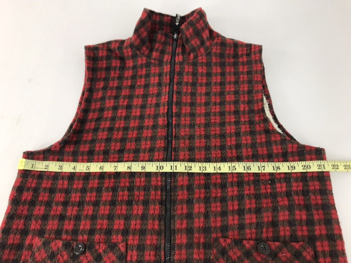 Japanese Brand × Vintage Camellia Vest Plaid Checked Insulated Wool Sherpa Inner Size US M / EU 48-50 / 2 - 9 Thumbnail