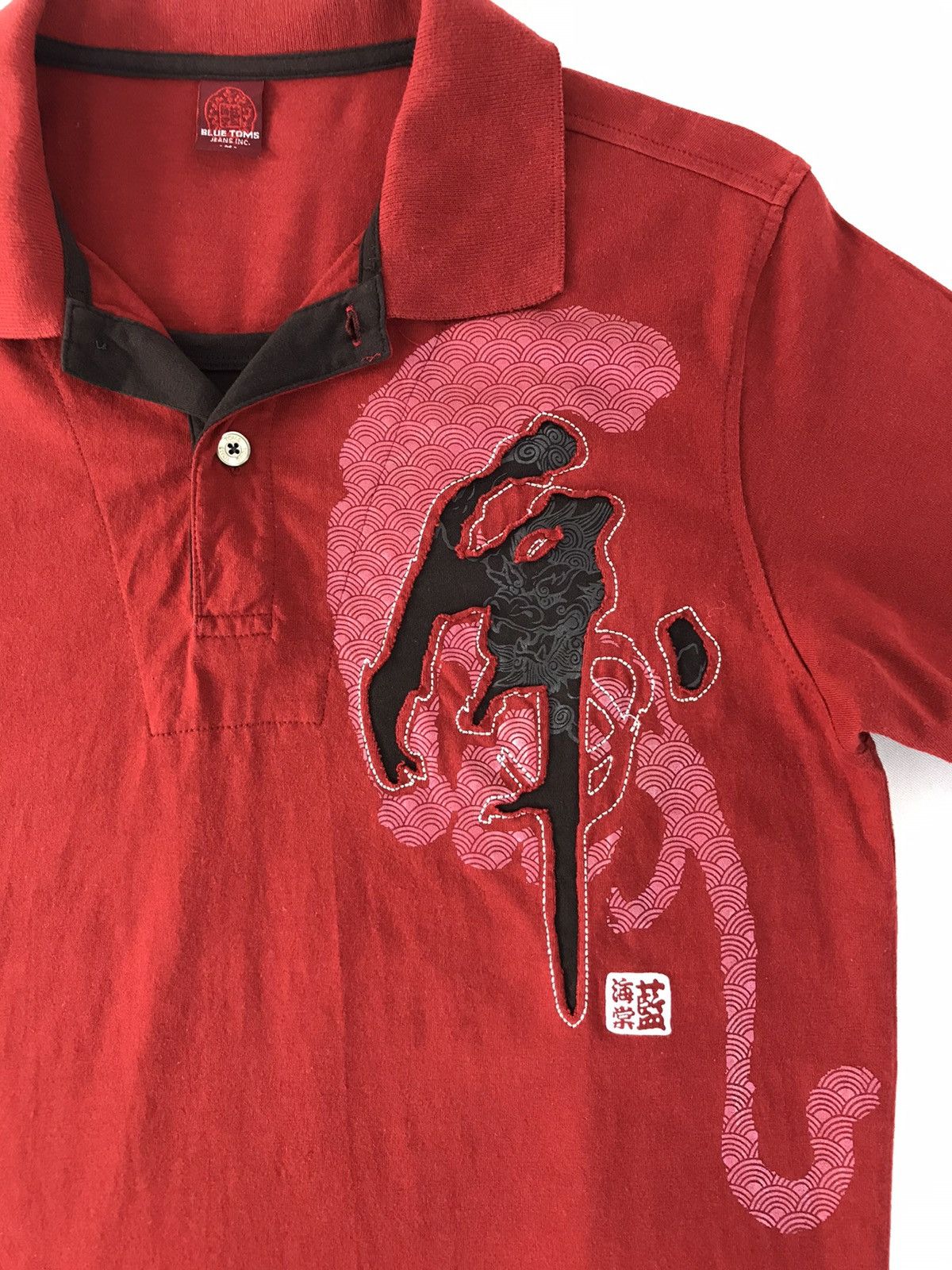Japanese Brand Japanese Brand Blue Toms Printed Dragon Polo T-Shirt Size US M / EU 48-50 / 2 - 4 Thumbnail