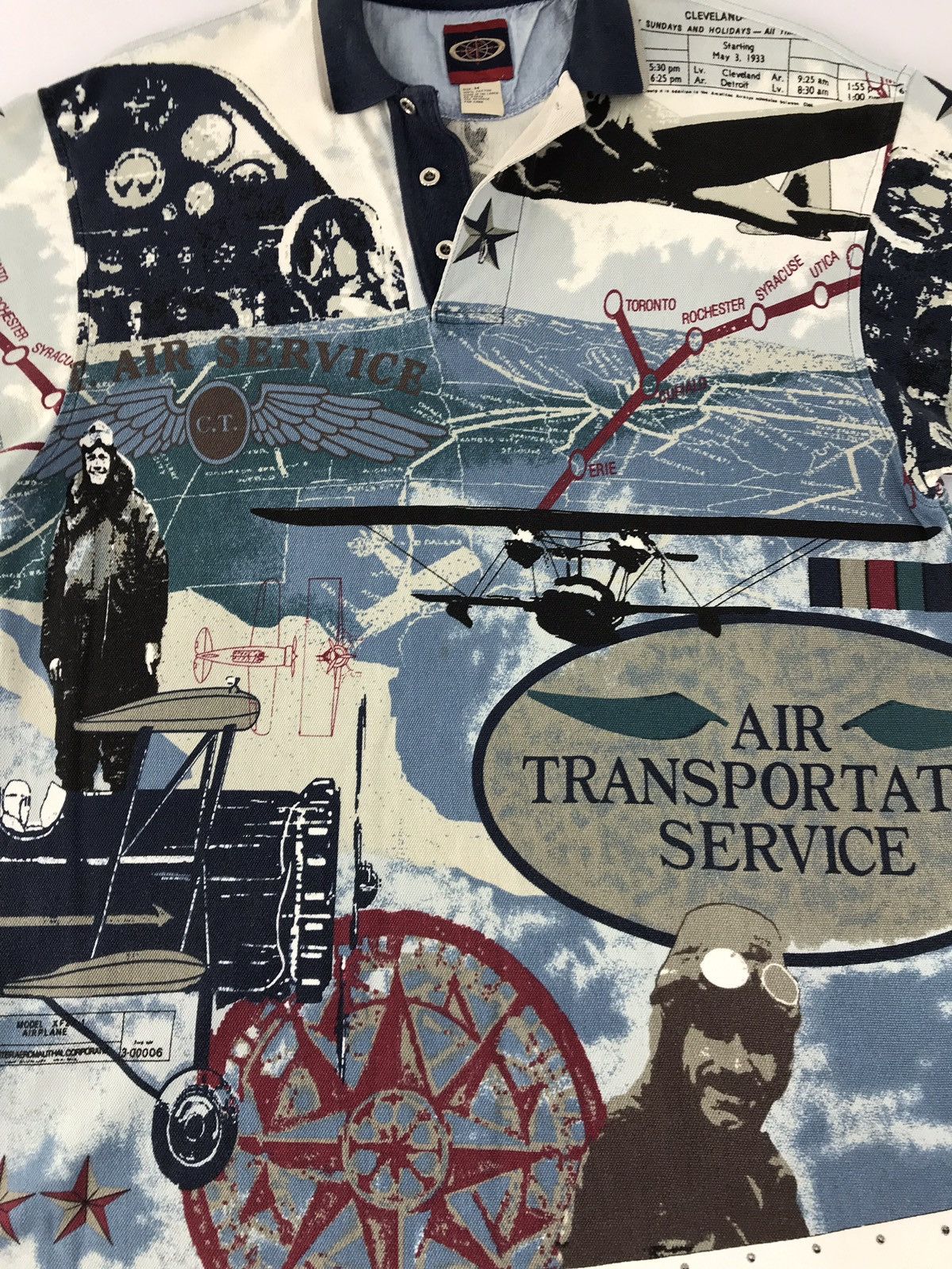 Japanese Brand × Vintage Vintage CT Air Transportatic Service Full Print Design Size US L / EU 52-54 / 3 - 3 Thumbnail