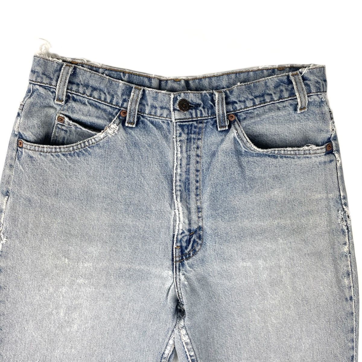 VINTAGE THRASHED FADED LEVI'S 517 BOOTCUT DENIM