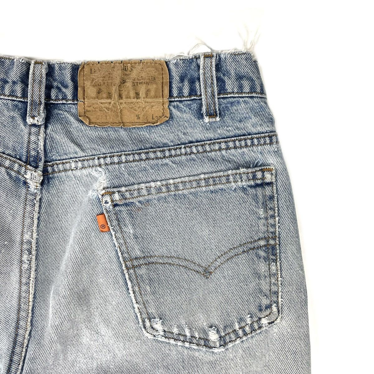 VINTAGE THRASHED FADED LEVI'S 517 BOOTCUT DENIM