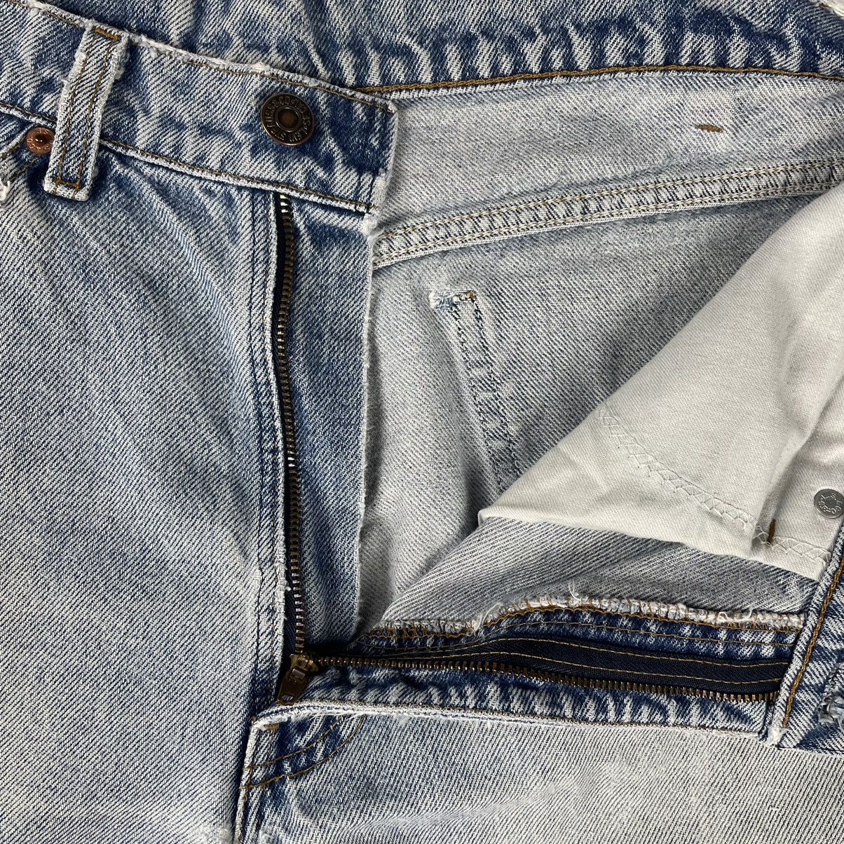 VINTAGE THRASHED FADED LEVI'S 517 BOOTCUT DENIM