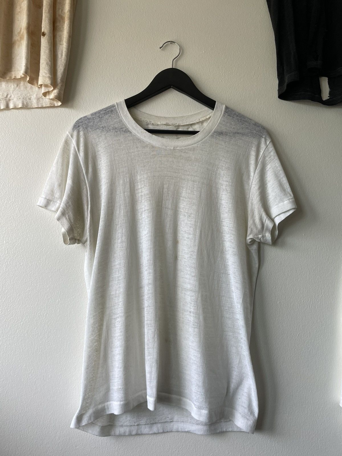 Vintage VINTAGE 50'S THRASHED T-SHIRT Size US L / EU 52-54 / 3 - 3 Thumbnail