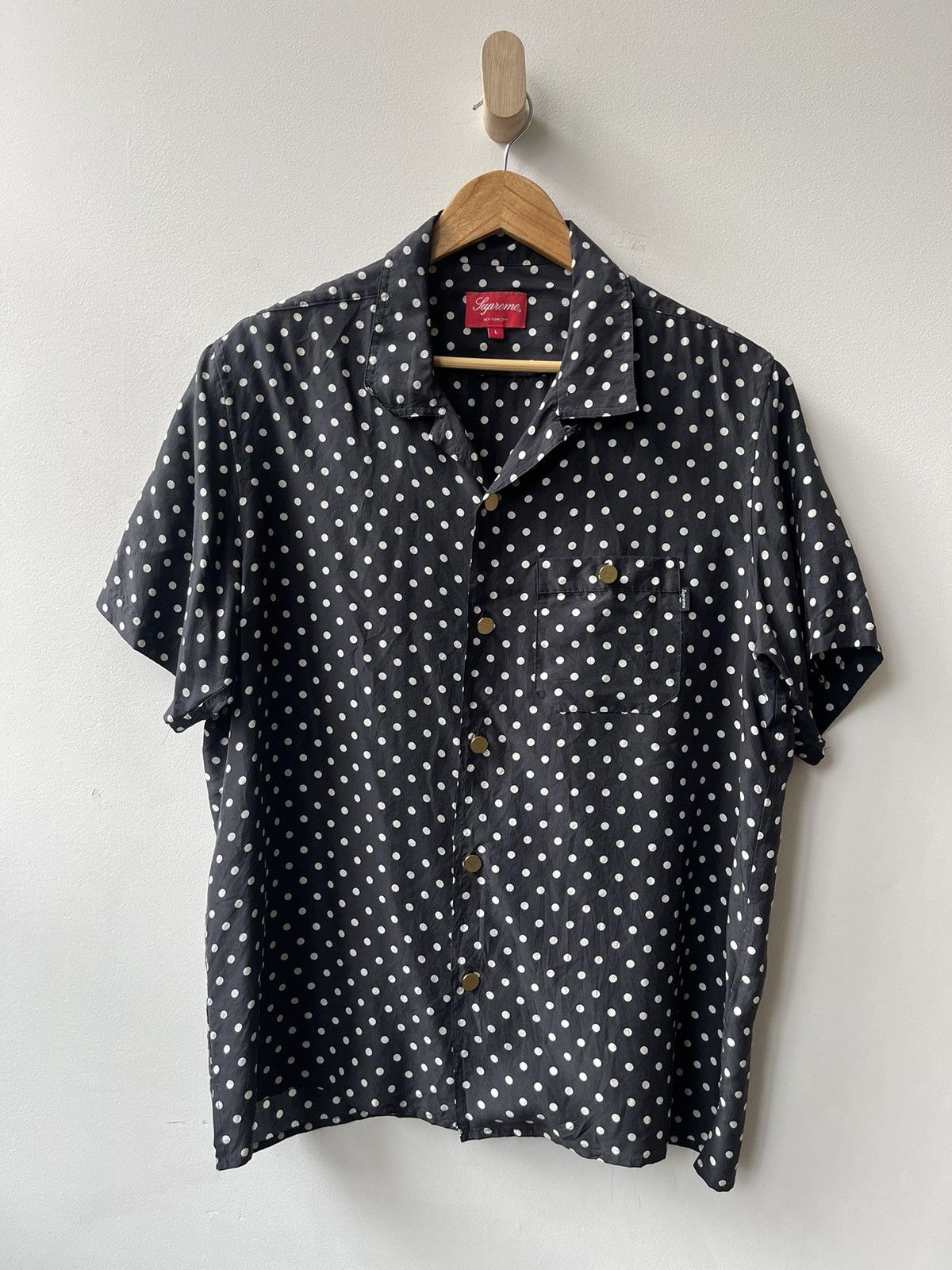 Supreme Supreme Silk Button Up Polka Dot Size US L / EU 52-54 / 3 - 2 Thumbnail