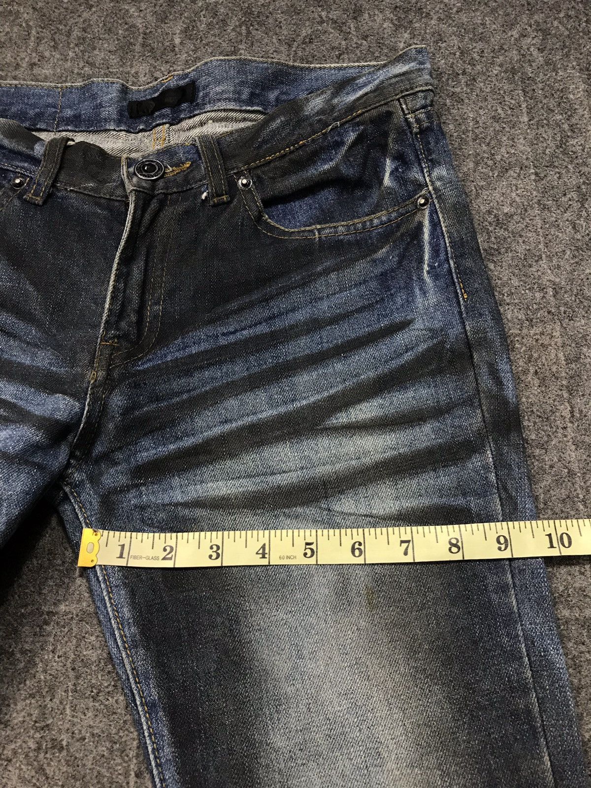 Japanese Brand × Vintage Vintage Black Baccara Design Skinny Denim Jeans Size US 31 - 18 Thumbnail