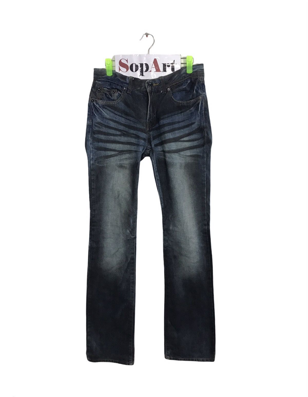 Japanese Brand × Vintage Vintage Black Baccara Design Skinny Denim Jeans Size US 31 - 1 Thumbnail