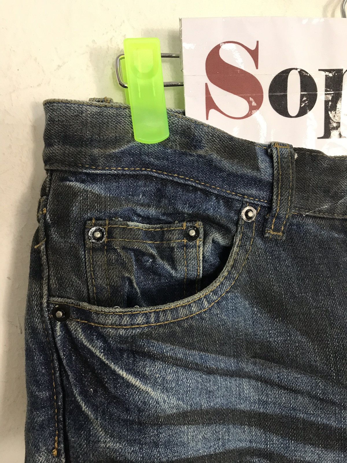 Japanese Brand × Vintage Vintage Black Baccara Design Skinny Denim Jeans Size US 31 - 7 Thumbnail