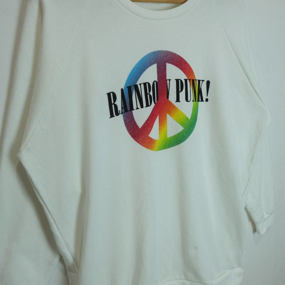 Japanese Brand JOUETIE Rainbow Punk Peace Big Logo Sweatshirts Jumper Size M / US 6-8 / IT 42-44 - 5 Thumbnail