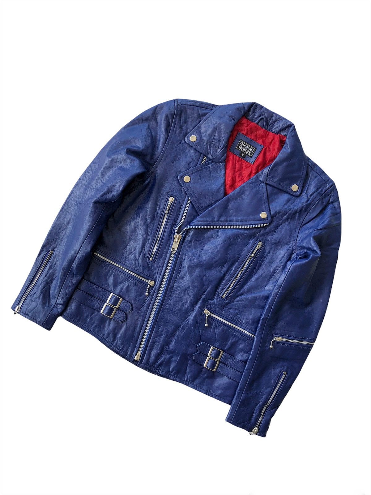 Schott 90s Horn Works 🇯🇵 Leather Craft Perfecto Jacket Size US S / EU 44-46 / 1 - 2 Thumbnail