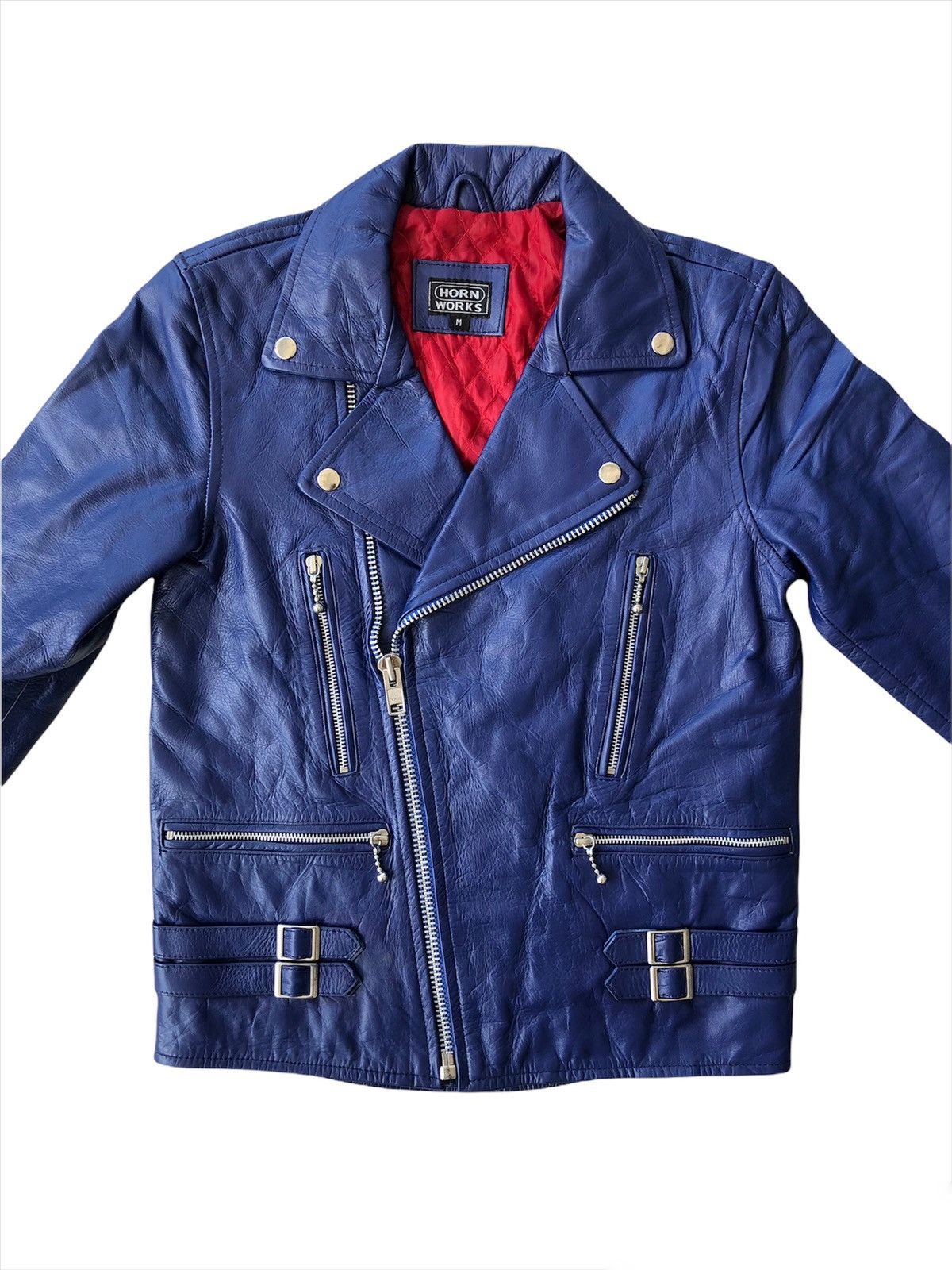 Schott 90s Horn Works 🇯🇵 Leather Craft Perfecto Jacket Size US S / EU 44-46 / 1 - 3 Thumbnail