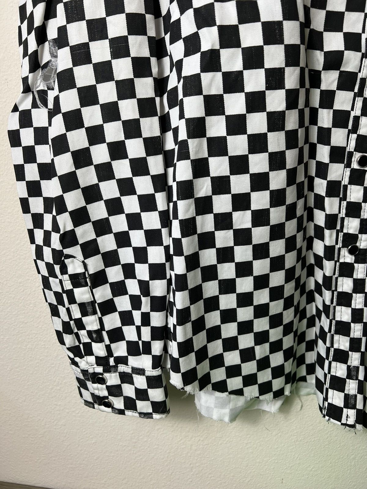 Amiri Amiri Checkered Distressed Shirt Size US S / EU 44-46 / 1 - 5 Thumbnail