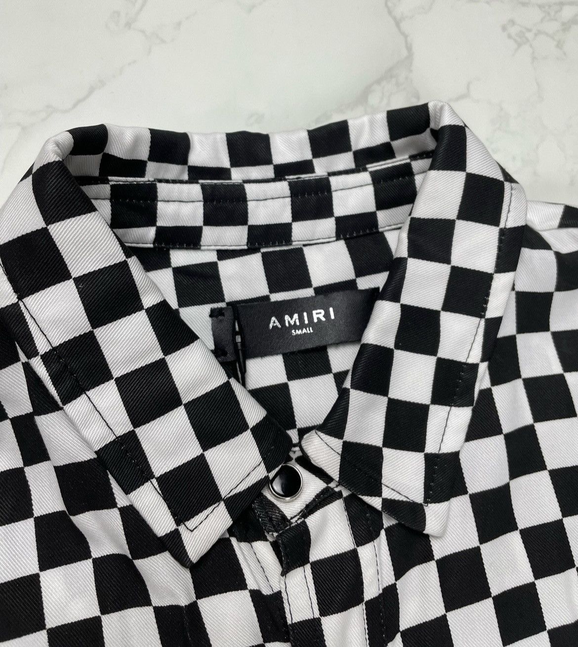 Amiri Amiri Checkered Distressed Shirt Size US S / EU 44-46 / 1 - 15 Thumbnail