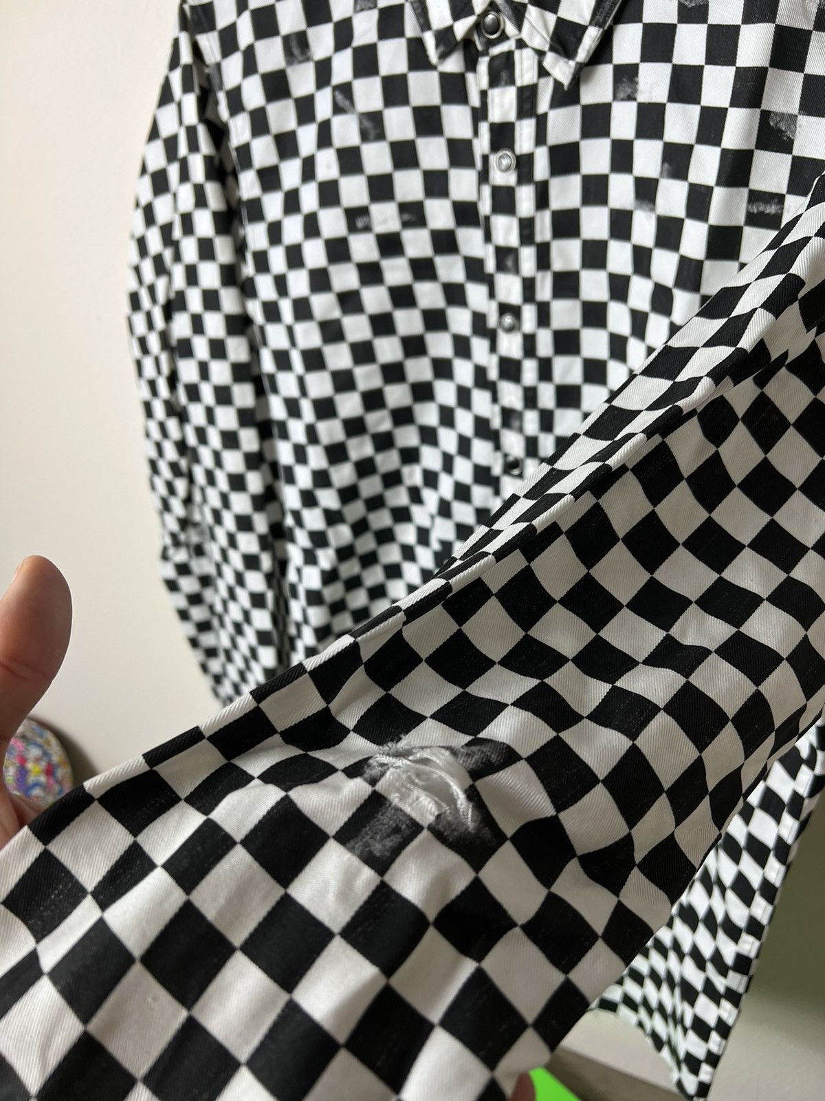 Amiri Amiri Checkered Distressed Shirt Size US S / EU 44-46 / 1 - 12 Thumbnail