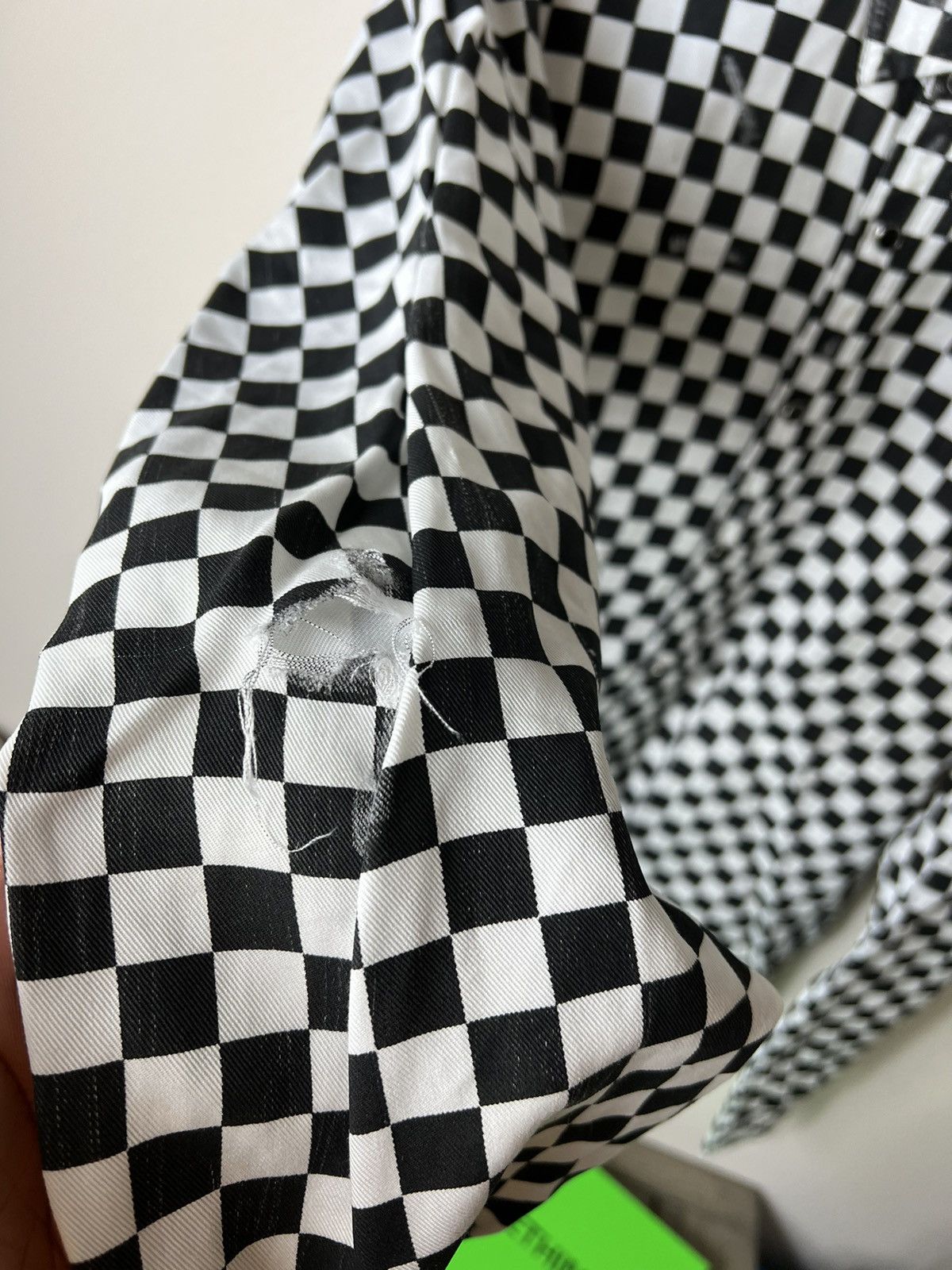 Amiri Amiri Checkered Distressed Shirt Size US S / EU 44-46 / 1 - 9 Thumbnail
