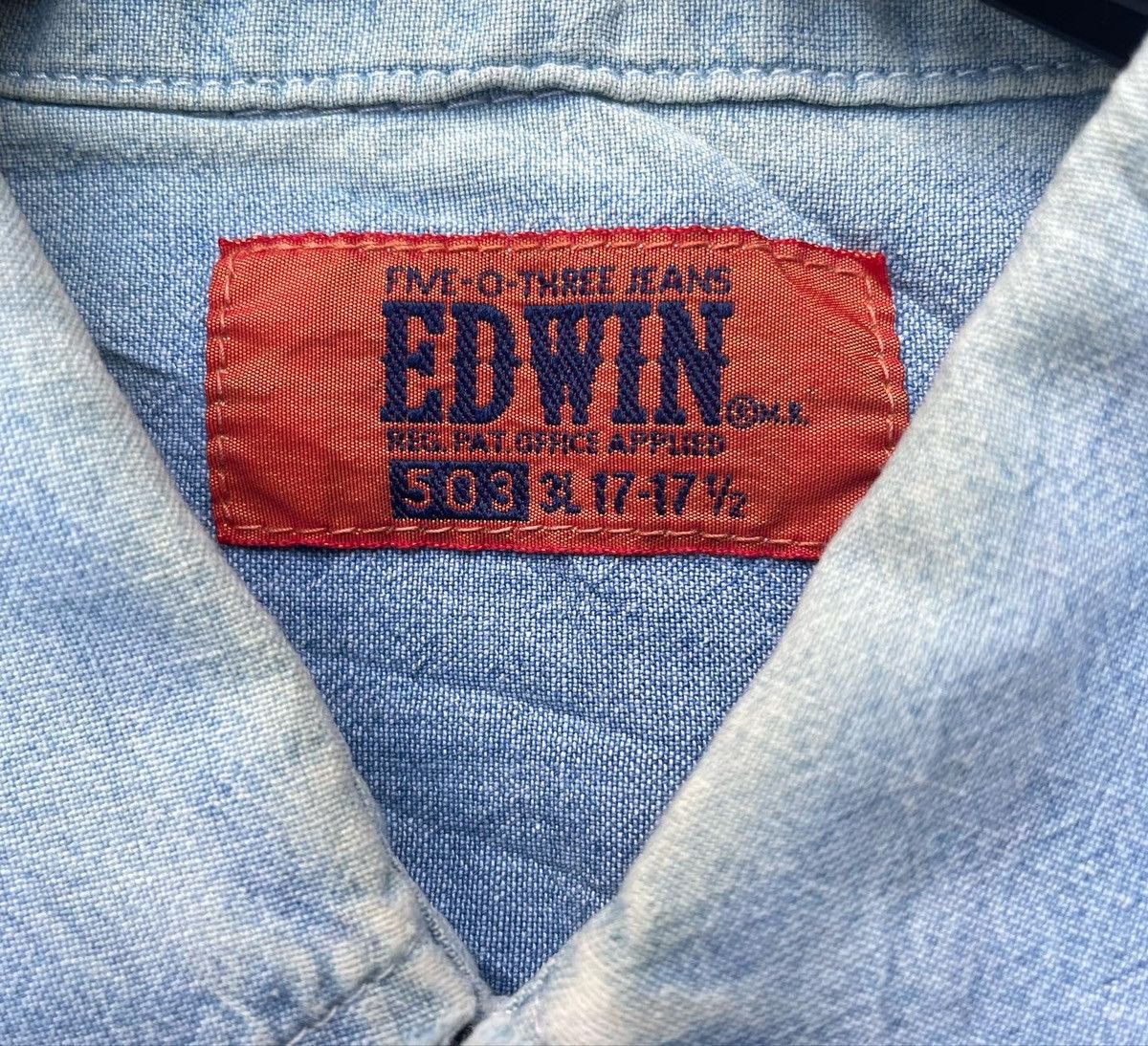 Edwin Vintage Edwin 503 Orange Tag Chambary Shirt Size US XL / EU 56 / 4 - 6 Thumbnail