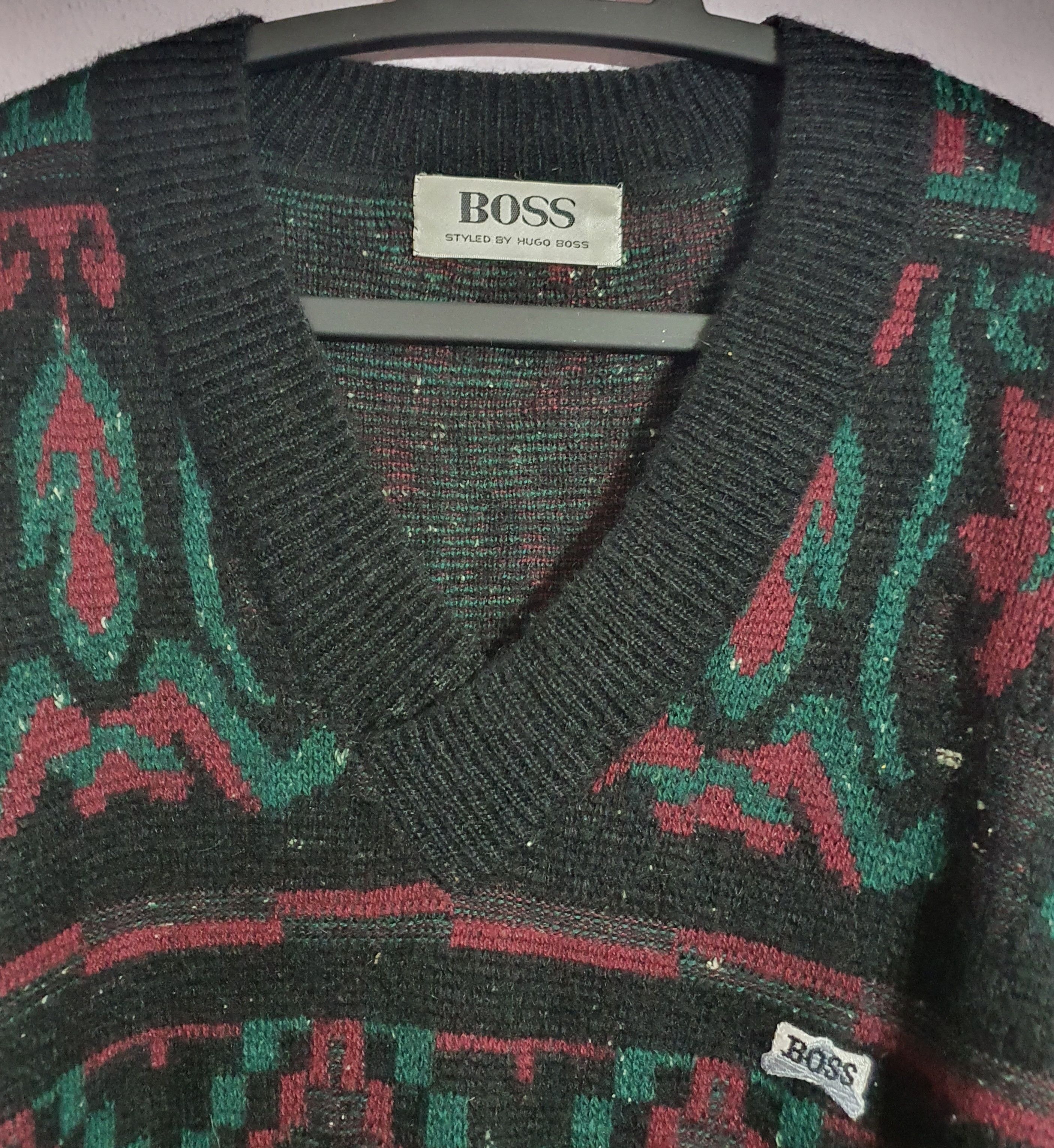 Hugo Boss Vintage Hugo Boss 90's V-Neck Knitwear Size US XL / EU 56 / 4 - 3 Thumbnail