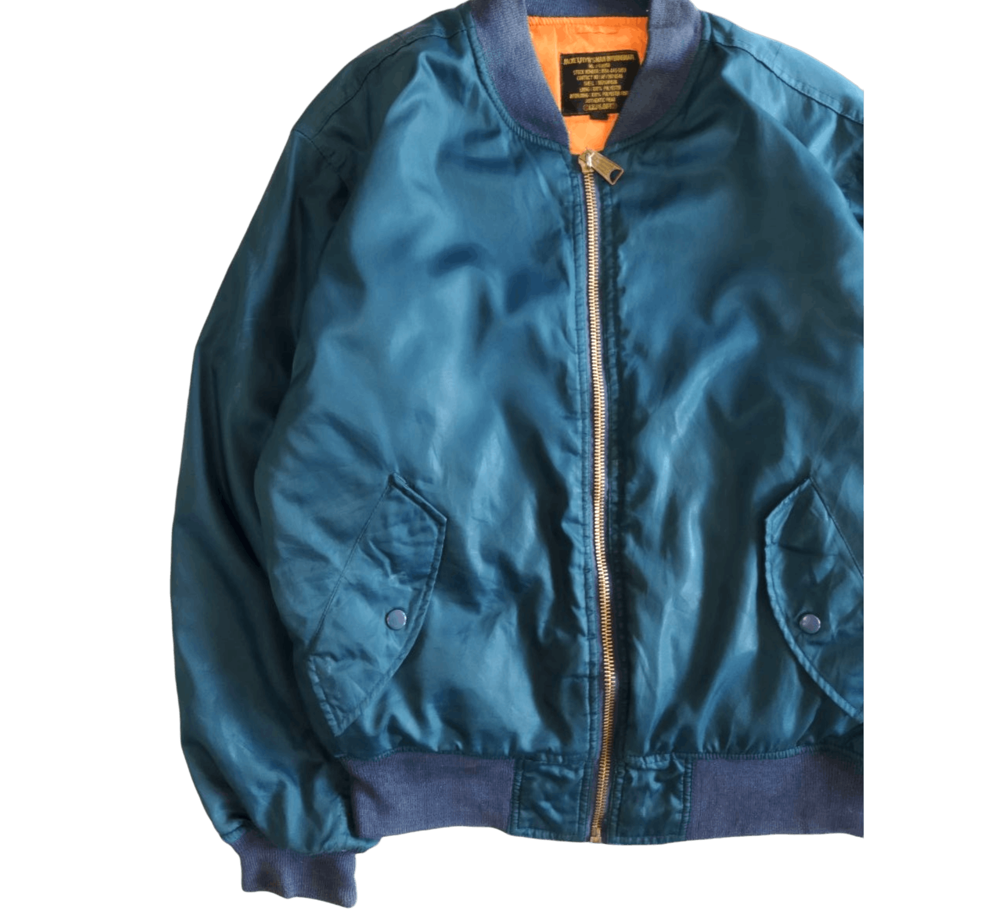 Japanese Brand I.T Plain Flying Bomber Jacket Size US L / EU 52-54 / 3 - 3 Thumbnail