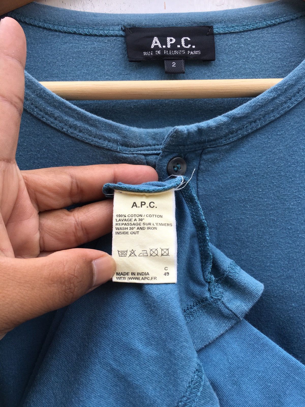 A.P.C. Vintage A.P.C Plain Buttons Longsleeve Shirt Size US M / EU 48-50 / 2 - 7 Thumbnail