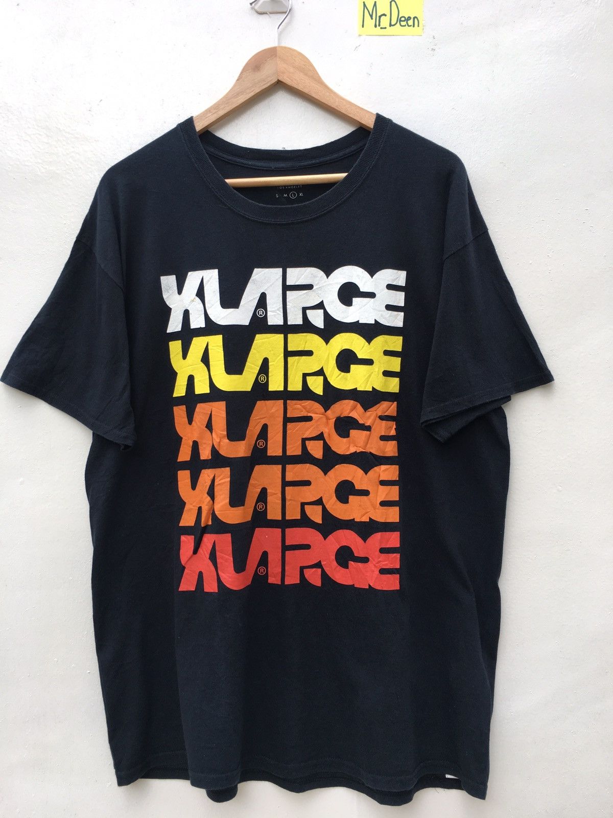 image of Xlarge Streetwear Printed Tee Large Size in Black, Men's