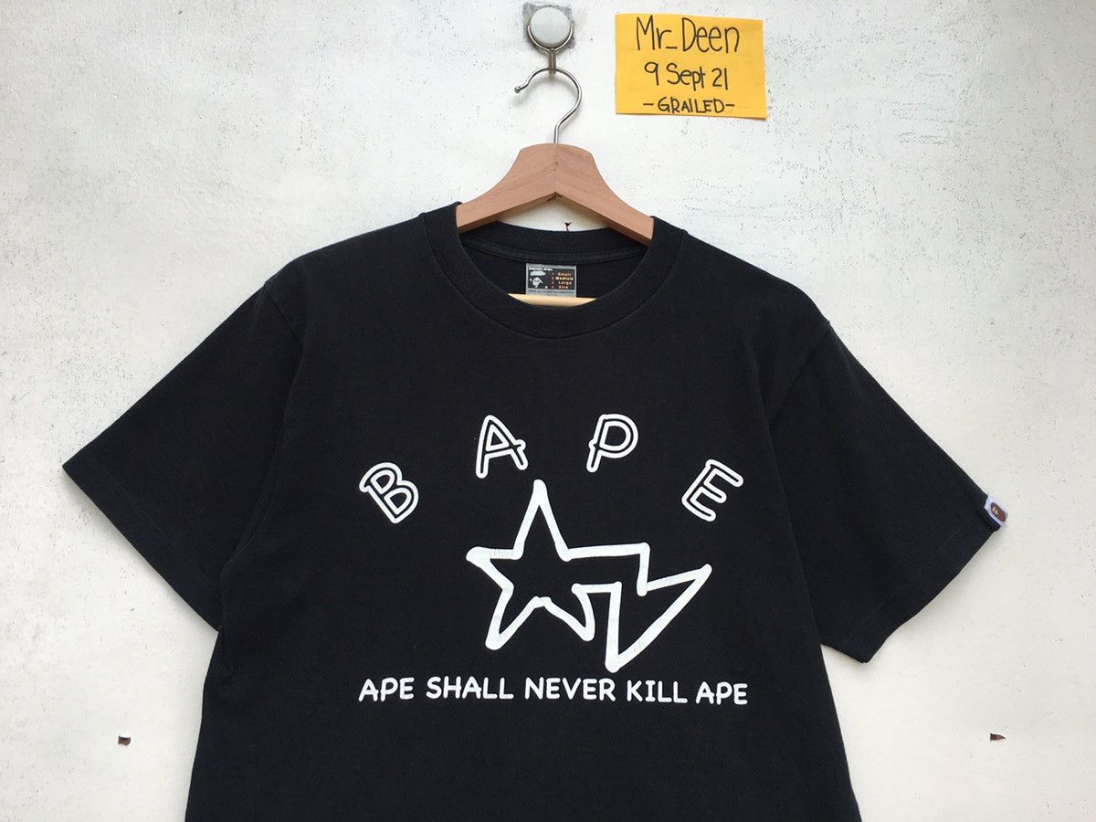 image of Bape Sta Logo Tshirt in Black, Men's (Size Medium)