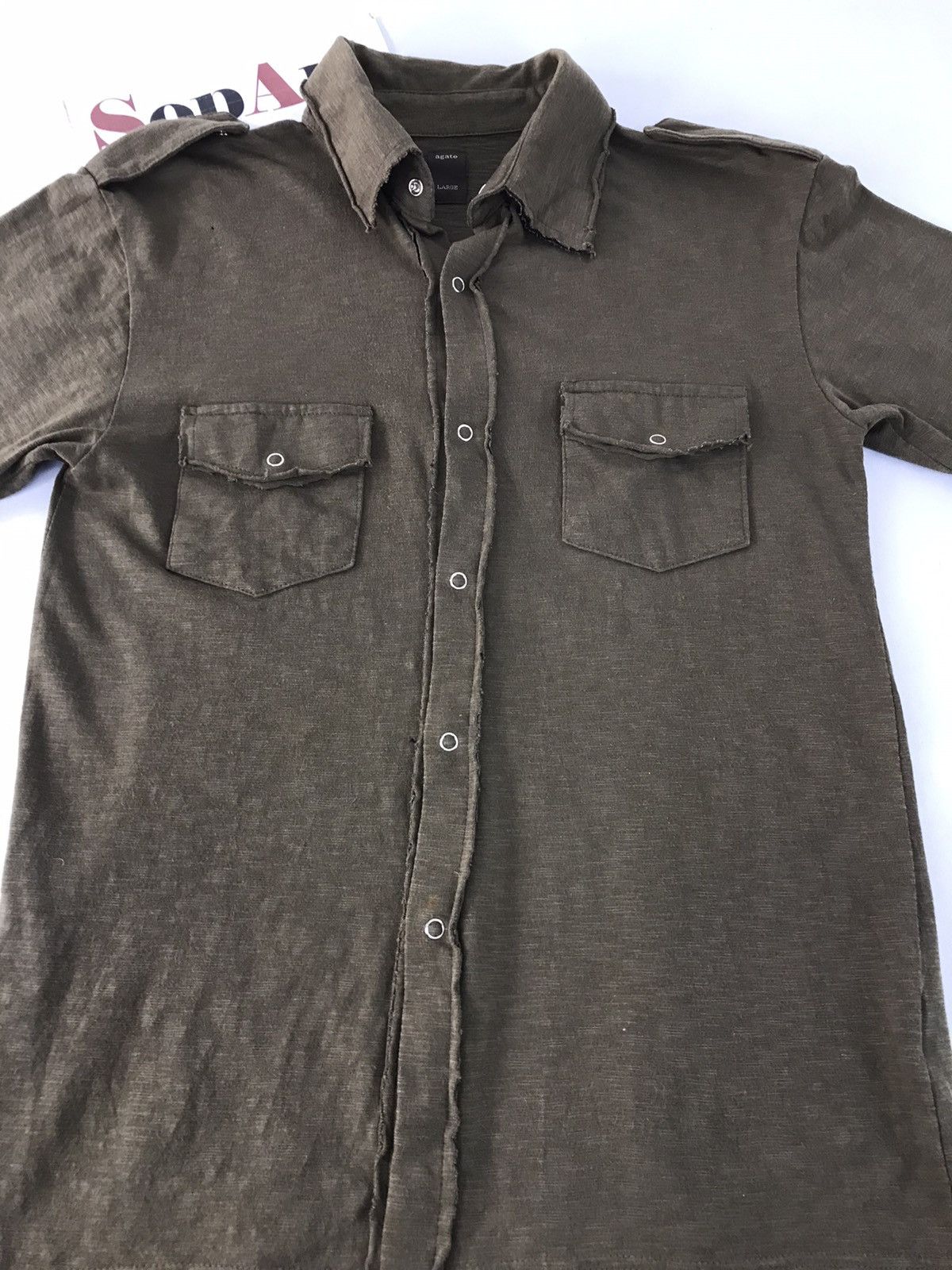 Japanese Brand Vintage Agate Double Pocket Snap Button Up Polo T-Shirt Size US M / EU 48-50 / 2 - 3 Thumbnail