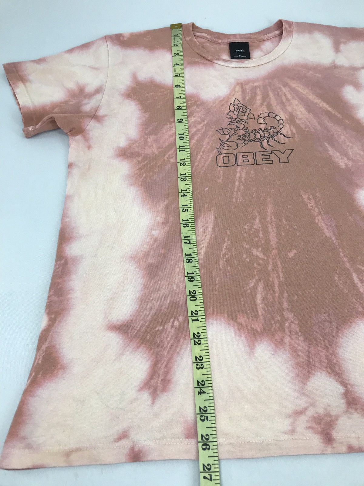 Obey × Vintage Vintage Obey Tie Dye Logo scorpion Tee Size US L / EU 52-54 / 3 - 9 Thumbnail