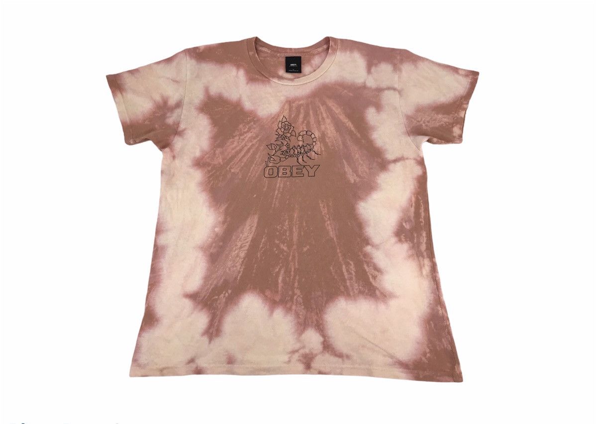 Obey × Vintage Vintage Obey Tie Dye Logo scorpion Tee Size US L / EU 52-54 / 3 - 1 Thumbnail