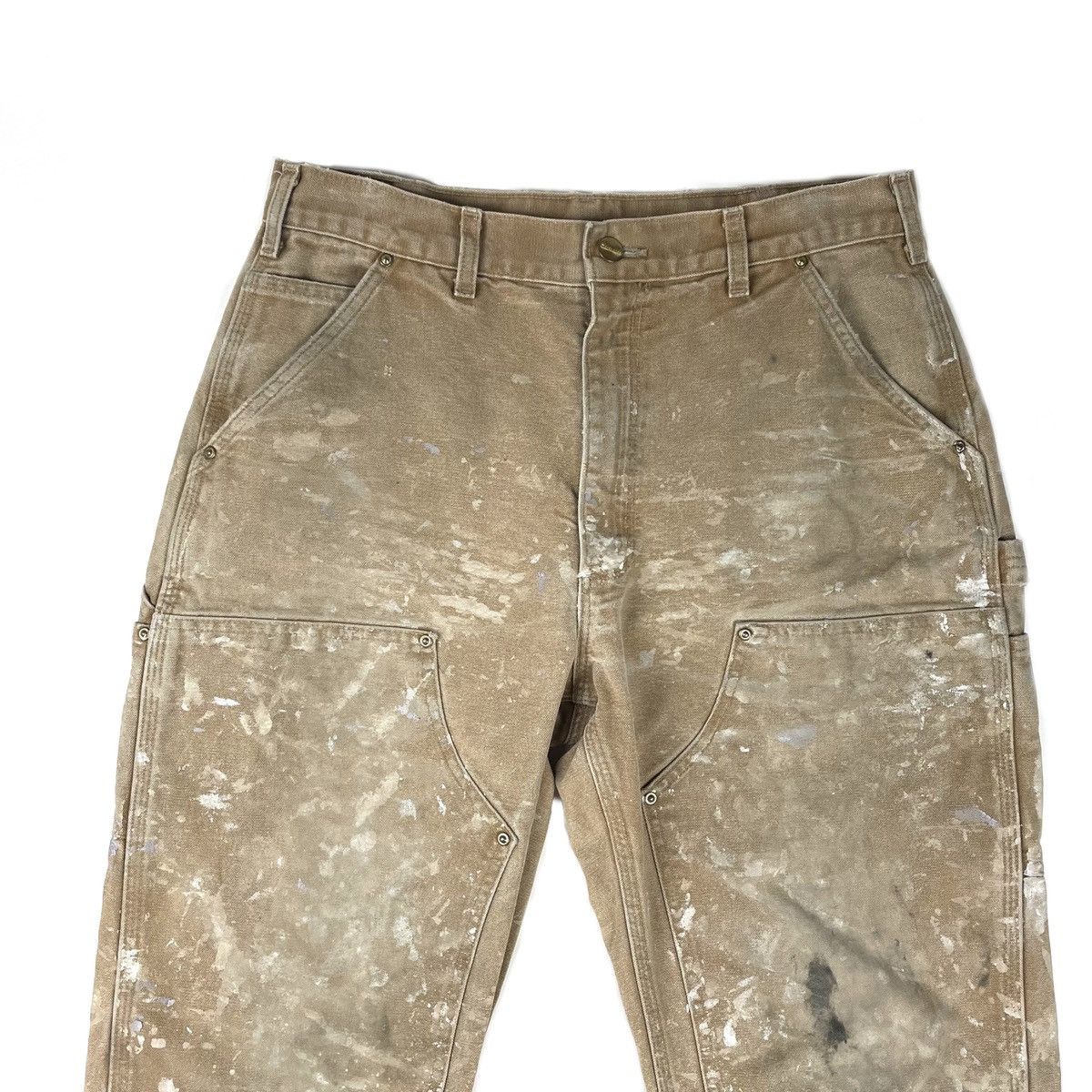 Vintage VINTAGE THRASHED FADED CARHARTT DOUBLE KNEE PAINTER PANTS Size US 30 / EU 46 - 3 Thumbnail