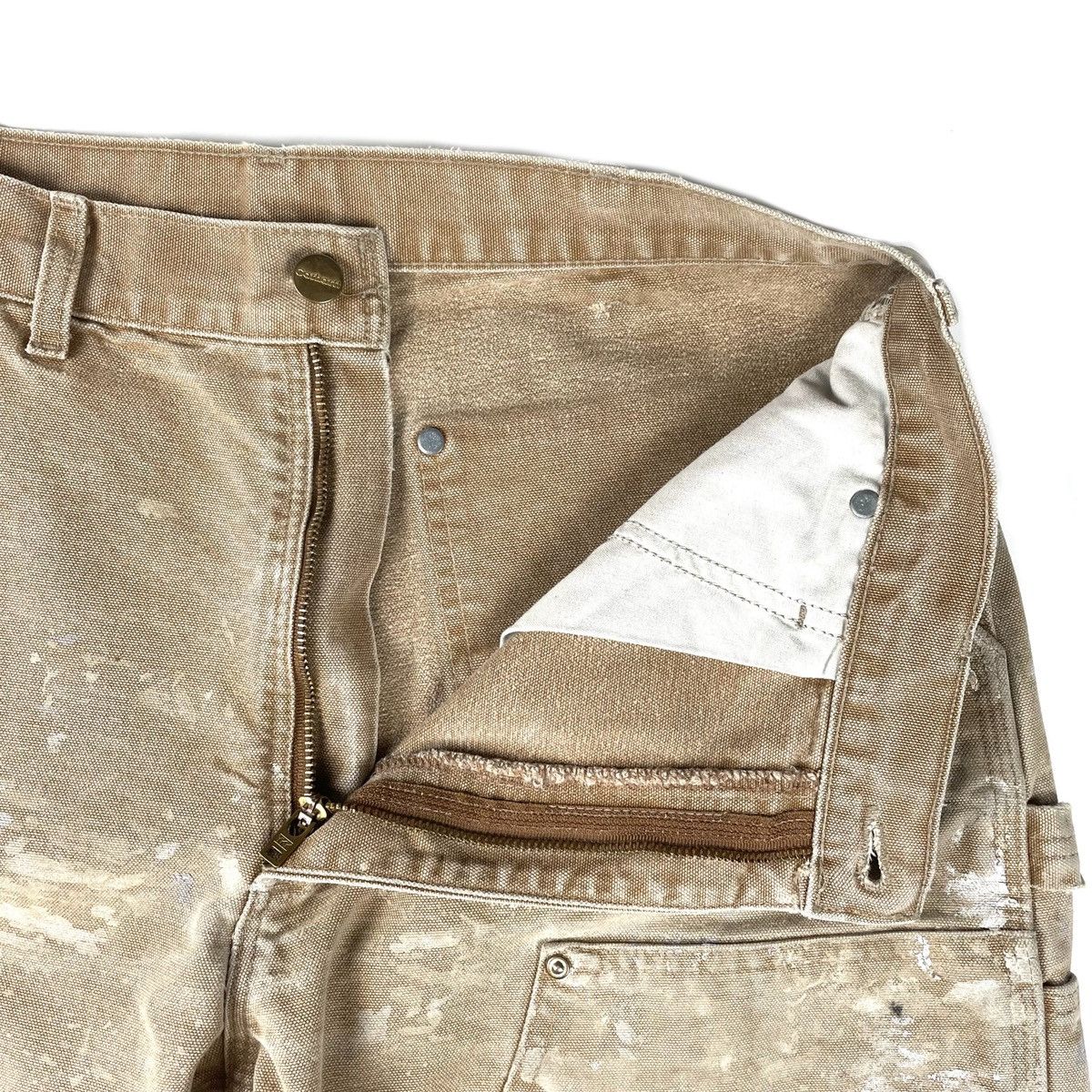 Vintage VINTAGE THRASHED FADED CARHARTT DOUBLE KNEE PAINTER PANTS Size US 30 / EU 46 - 4 Thumbnail