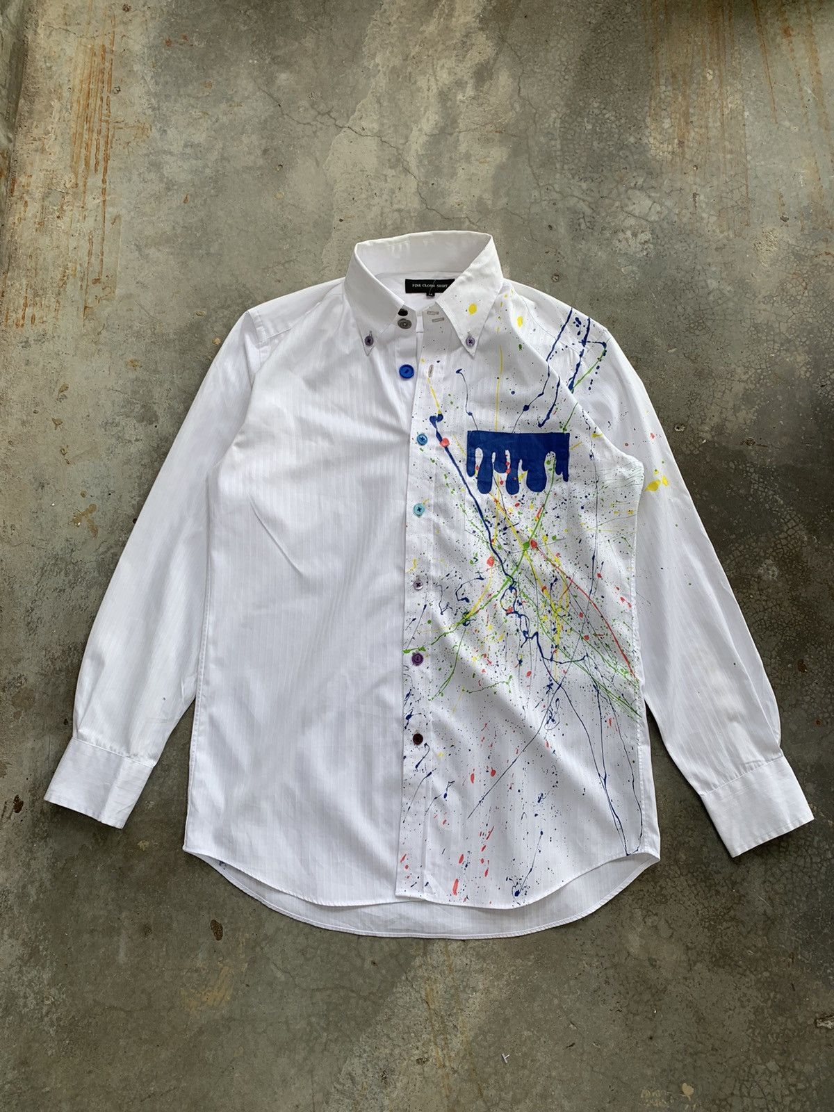 Japanese Brand Uniqlo Very Rare Uniqlo Painter Button Shirt comme des garcons inspire Grailed