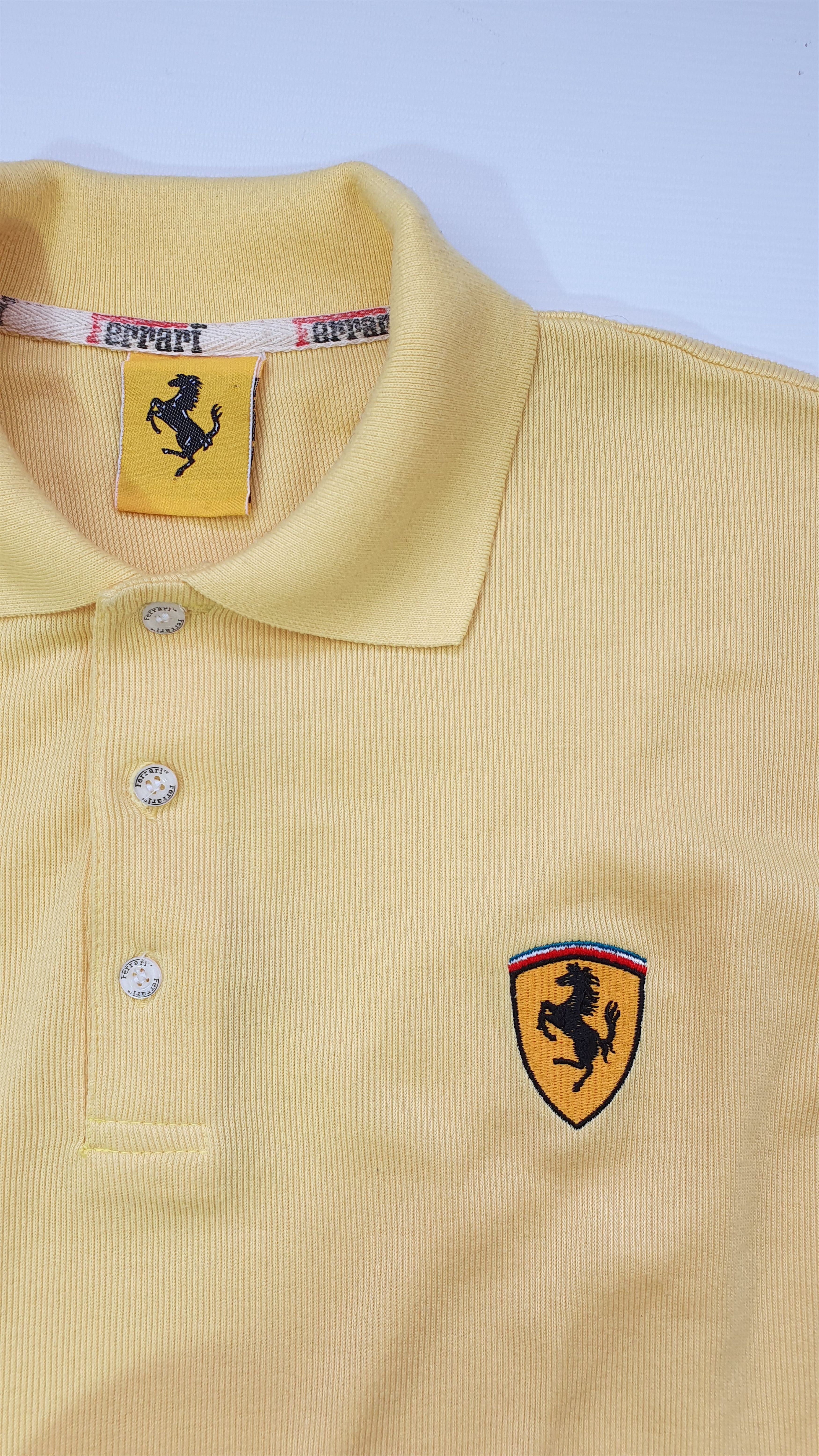 Ferrari × Formula 1 Rare 1995 FERRARI Yellow Polo shirt very soft fabrics Size US L / EU 52-54 / 3 - 6 Thumbnail