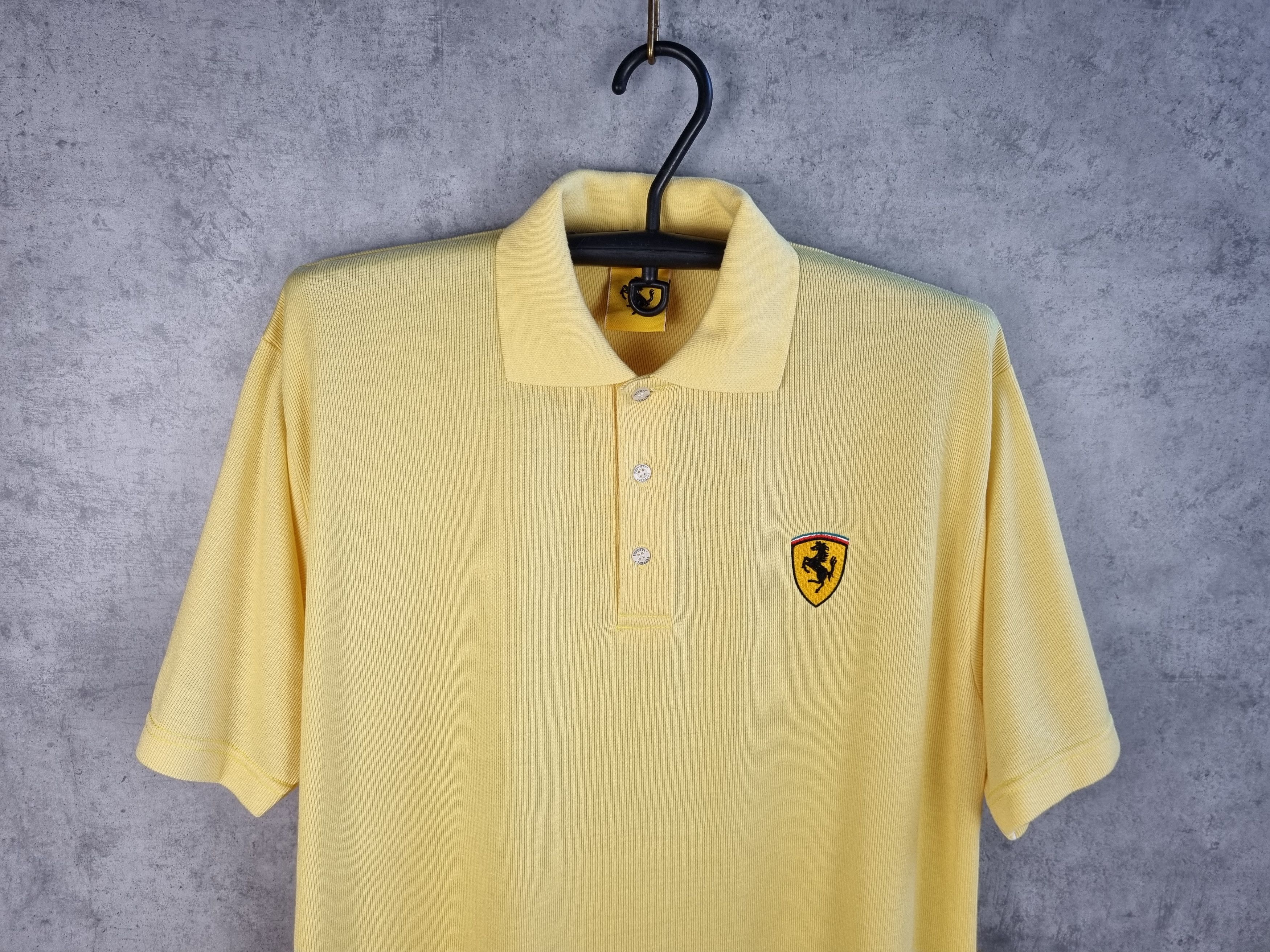 Ferrari × Formula 1 Rare 1995 FERRARI Yellow Polo shirt very soft fabrics Size US L / EU 52-54 / 3 - 4 Thumbnail