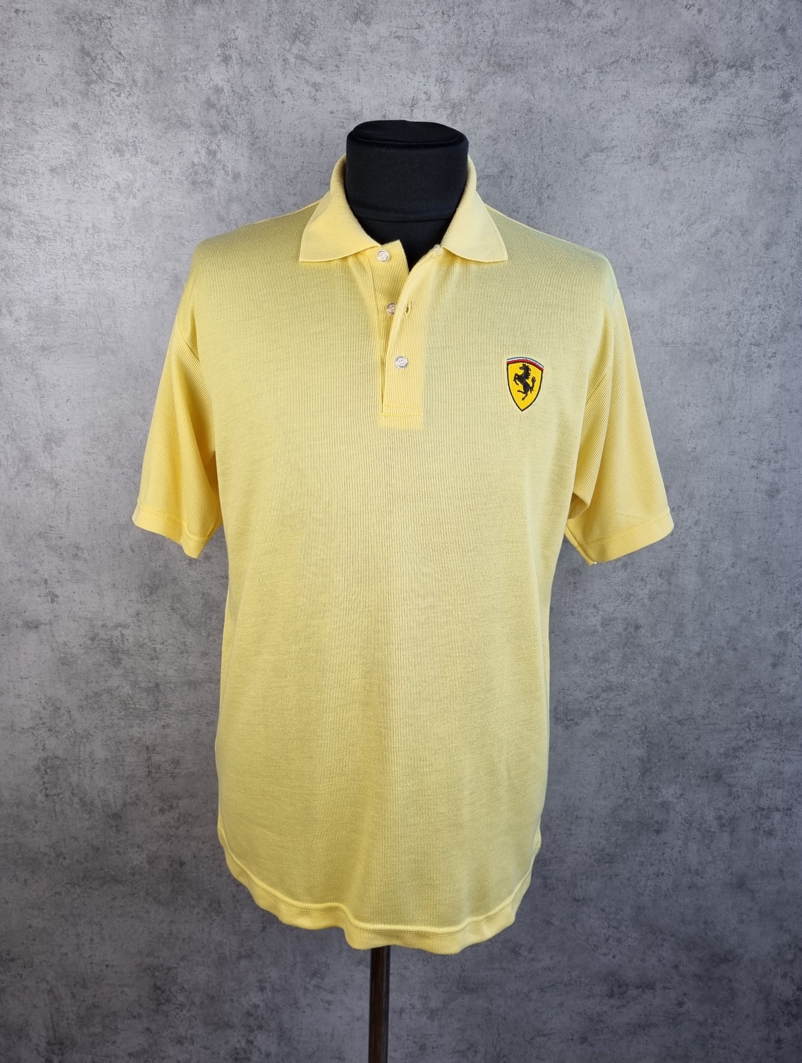 Ferrari × Formula 1 Rare 1995 FERRARI Yellow Polo shirt very soft fabrics Size US L / EU 52-54 / 3 - 2 Thumbnail