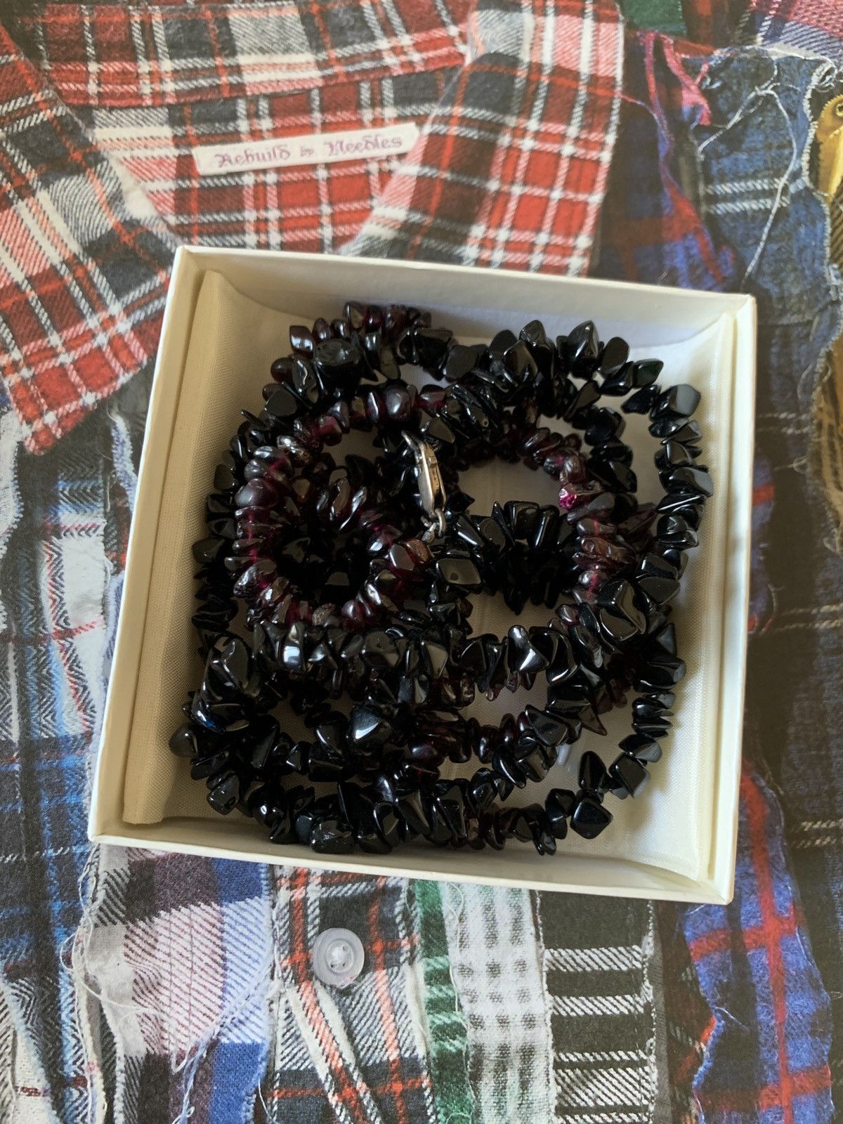 Raf Simons SS04 Duo Stone Chain w Onyx and Garnet Size ONE SIZE - 2 Thumbnail