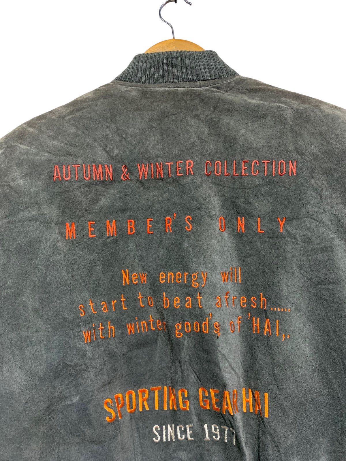 Hai Sporting Gear 🔥RARE VTG HSG ISSEY MIYAKE A/W 77 BOMBER LEATHER JACKET Size US M / EU 48-50 / 2 - 4 Thumbnail