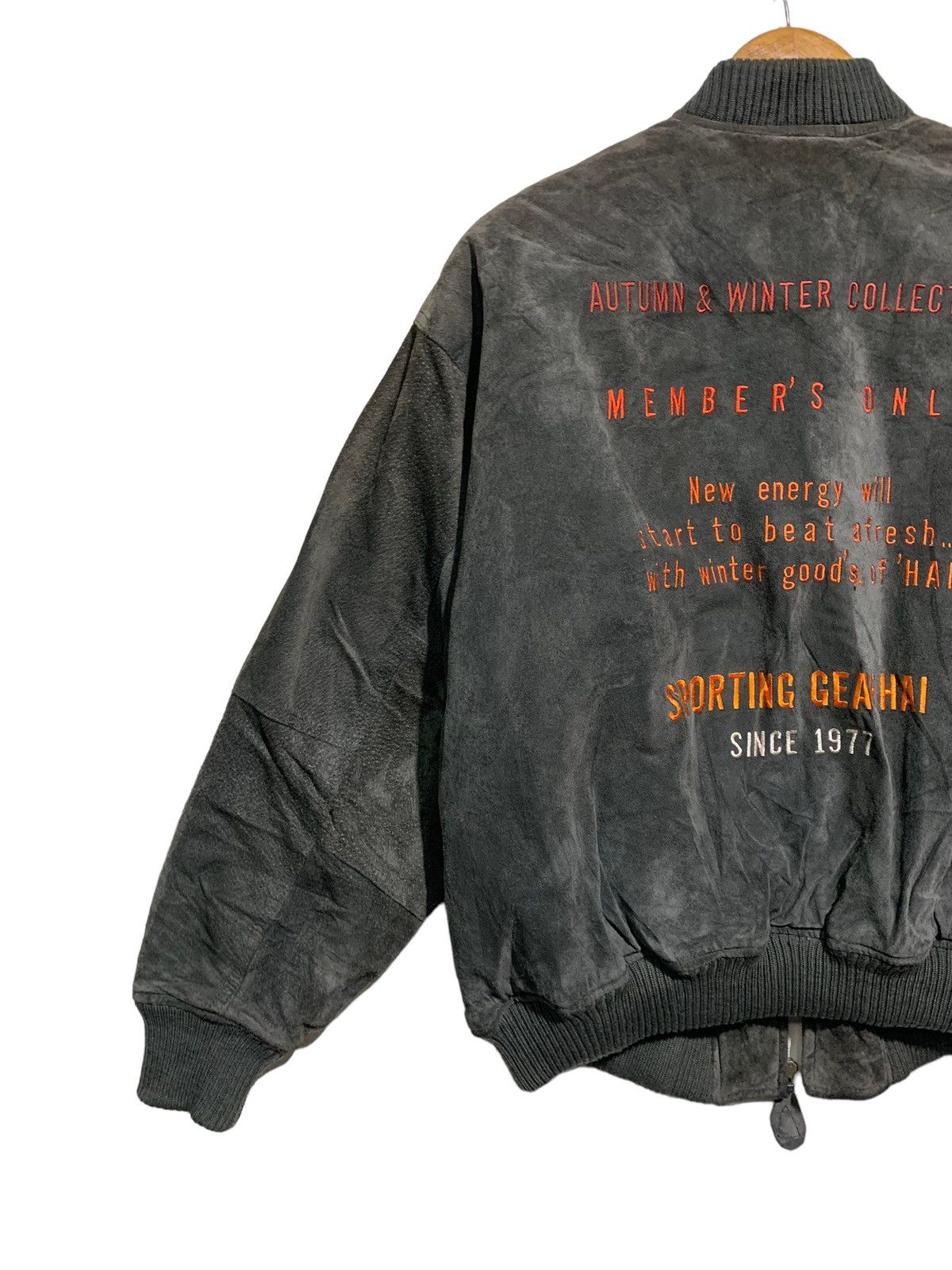 Hai Sporting Gear 🔥RARE VTG HSG ISSEY MIYAKE A/W 77 BOMBER LEATHER JACKET Size US M / EU 48-50 / 2 - 2 Thumbnail