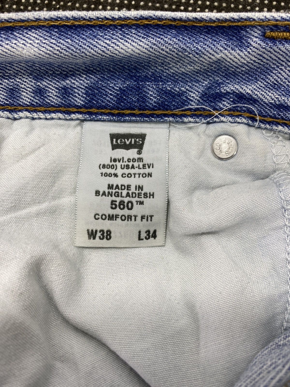 Levi's VINTAGE LEVI'S 560 LIGHT BLUE WASH JEANS -J511 Size US 39 - 7 Thumbnail