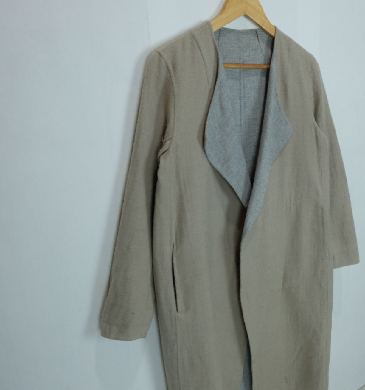 Theory THEORY Overlap Long Light Wool Coat Without Button Size US S / EU 44-46 / 1 - 5 Thumbnail