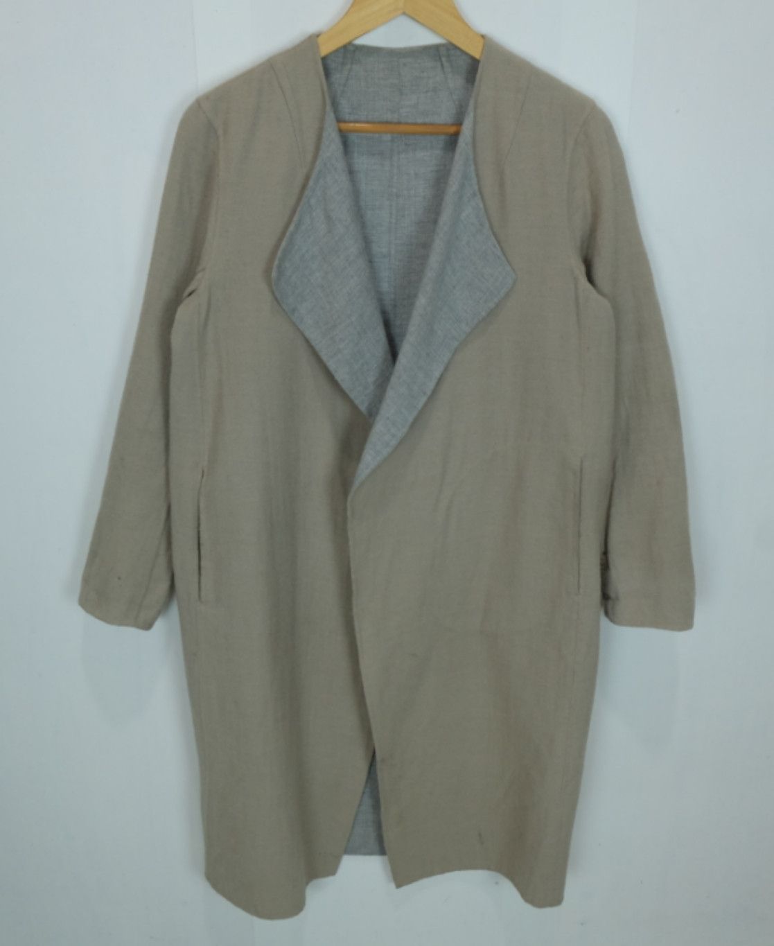Theory THEORY Overlap Long Light Wool Coat Without Button Size US S / EU 44-46 / 1 - 2 Thumbnail