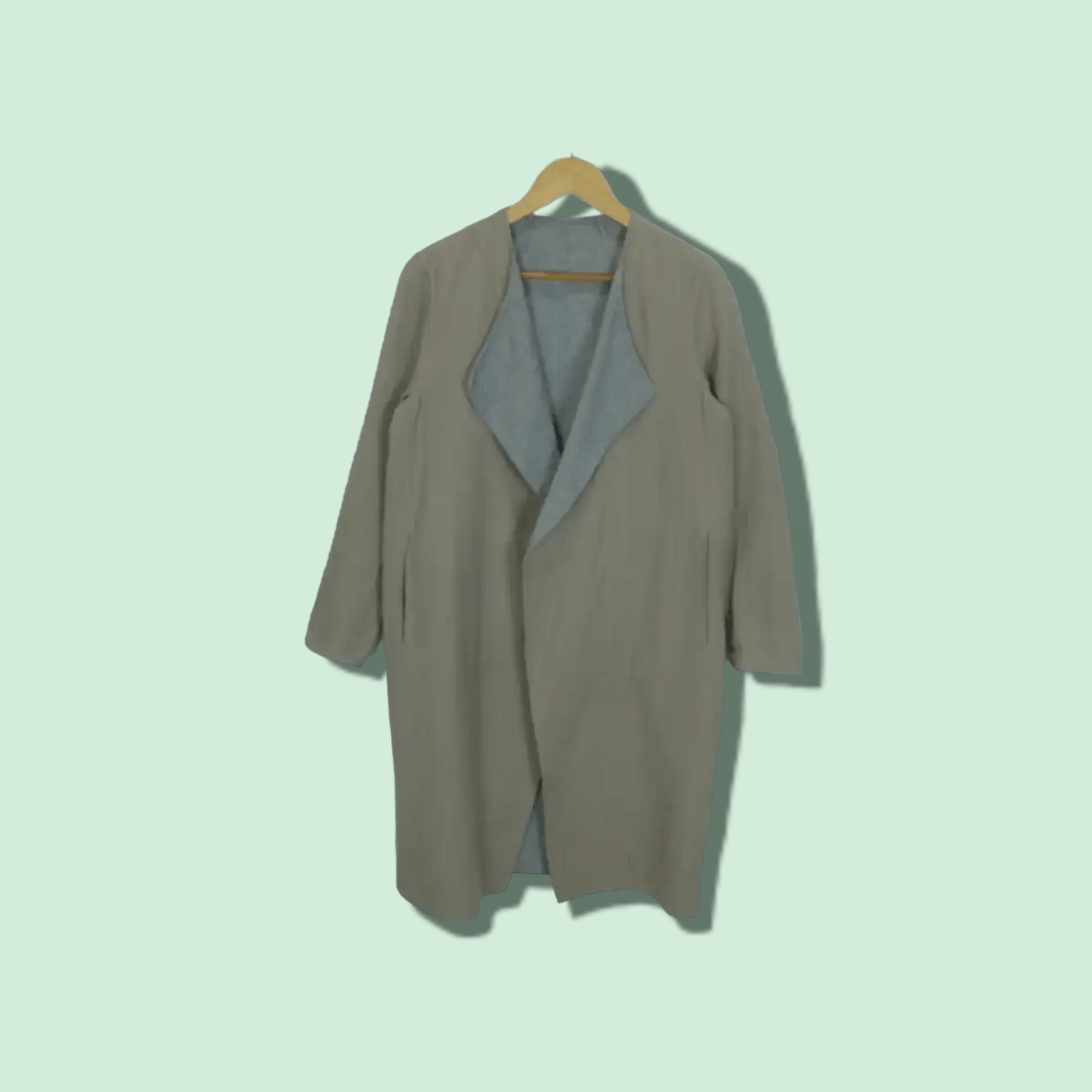 Theory THEORY Overlap Long Light Wool Coat Without Button Size US S / EU 44-46 / 1 - 1 Thumbnail