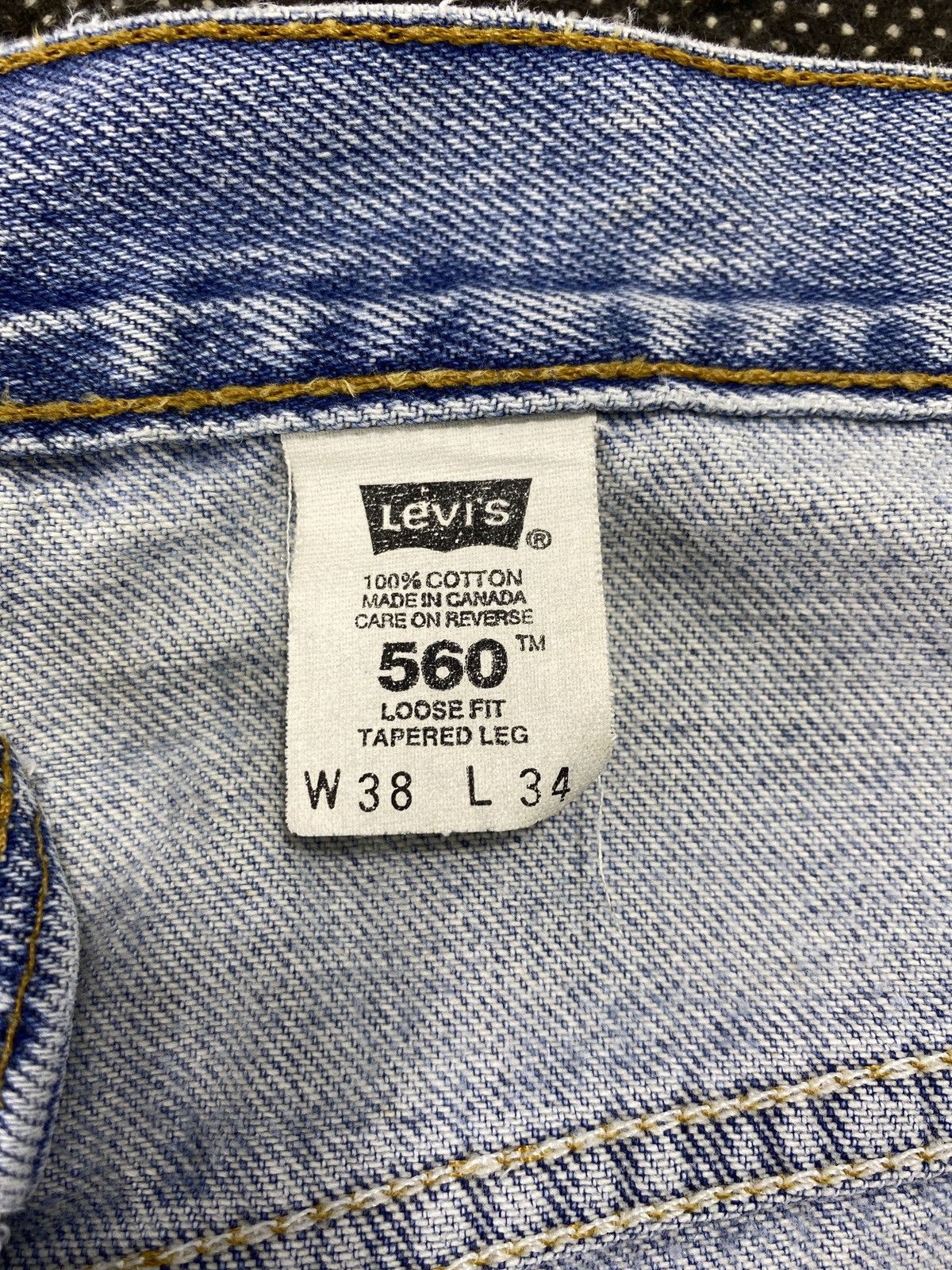 Jean × Levi's × Vintage 90s VINTAGE LEVIS 560 BLUE WASH JEANS -J513 Size US 39 - 6 Thumbnail