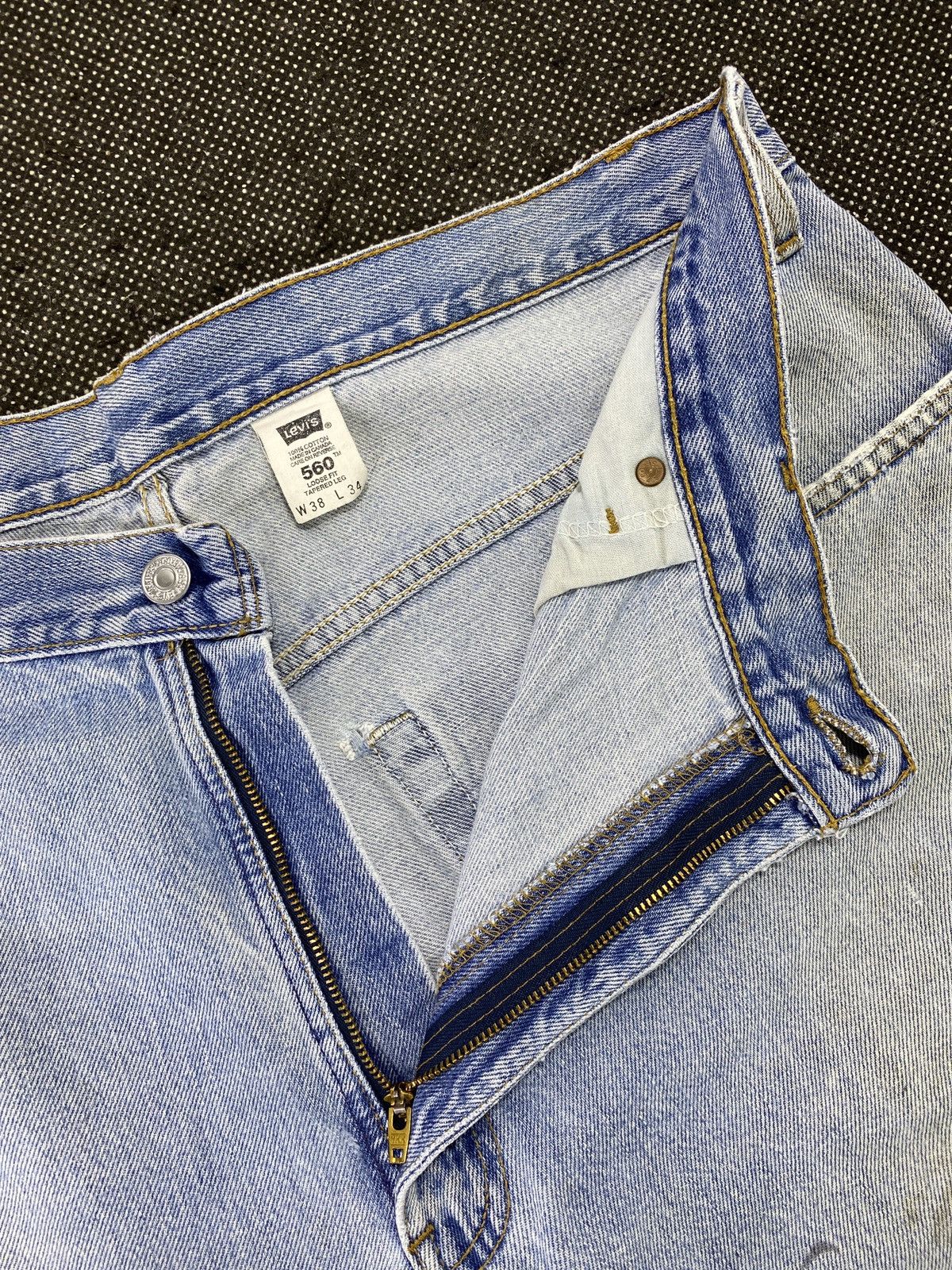 Jean × Levi's × Vintage 90s VINTAGE LEVIS 560 BLUE WASH JEANS -J513 Size US 39 - 5 Thumbnail