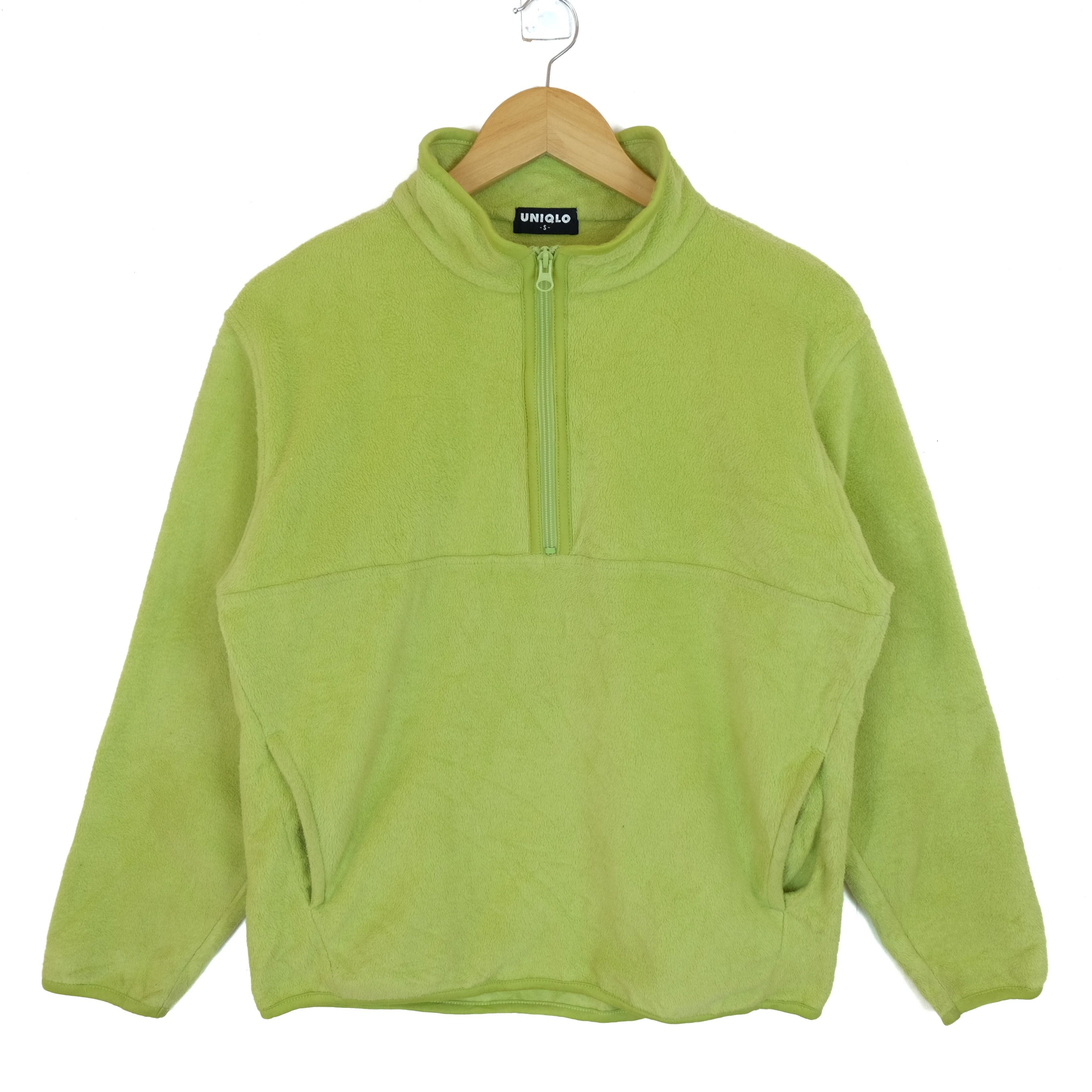 Japanese Brand × Uniqlo × Vintage Vintage 90's UNIQLO Green Fleece Jumper Sweatshirt Size US S / EU 44-46 / 1 - 2 Thumbnail