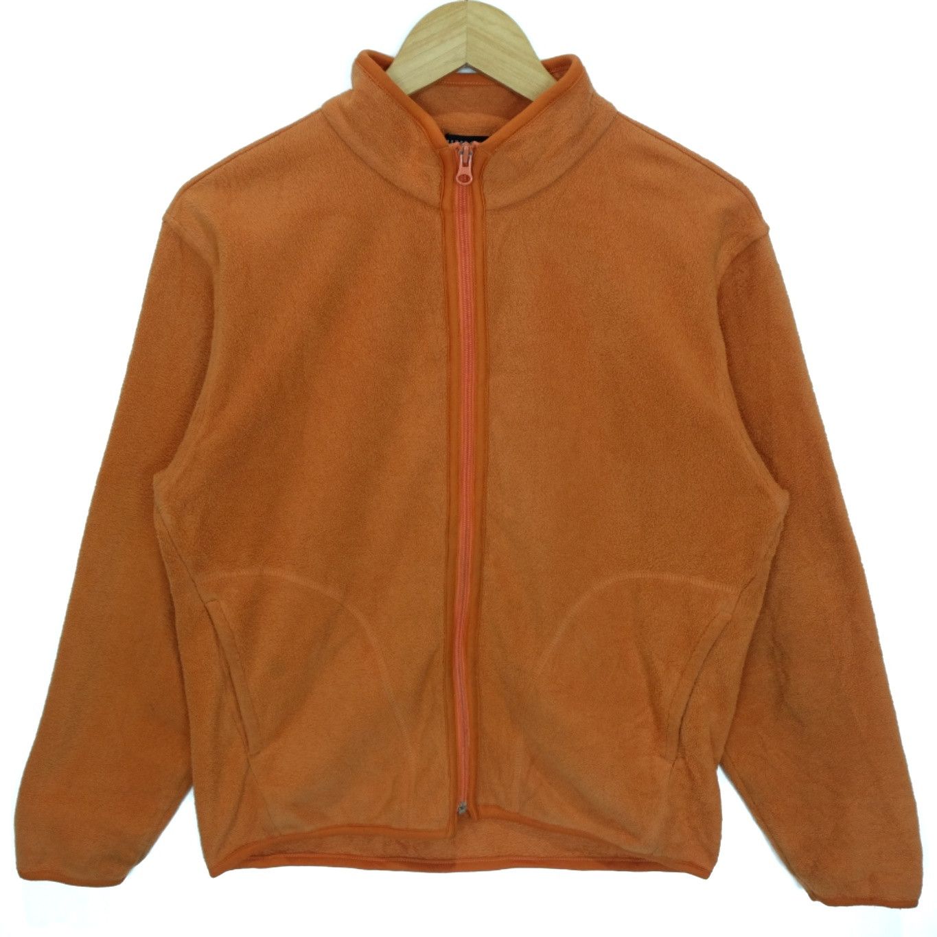 Japanese Brand × Uniqlo × Vintage Vintage 90's UNIQLO Orange Fleece Jacket Size S / US 4 / IT 40 - 2 Thumbnail