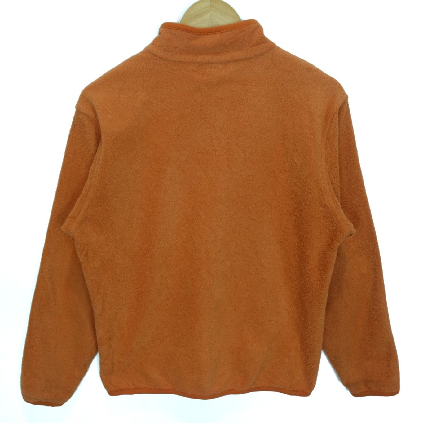 Japanese Brand × Uniqlo × Vintage Vintage 90's UNIQLO Orange Fleece Jacket Size S / US 4 / IT 40 - 6 Thumbnail