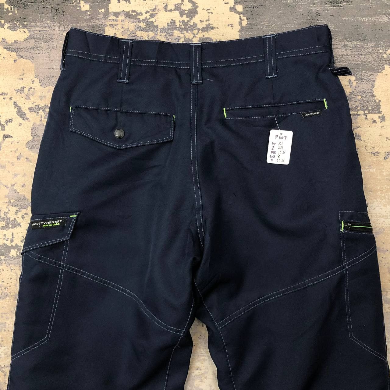 Japanese Brand P607 HEAT ASSIST WARM LIGHT JAPAN WORKWEAR CARGO PANTS Size US 31 - 4 Thumbnail